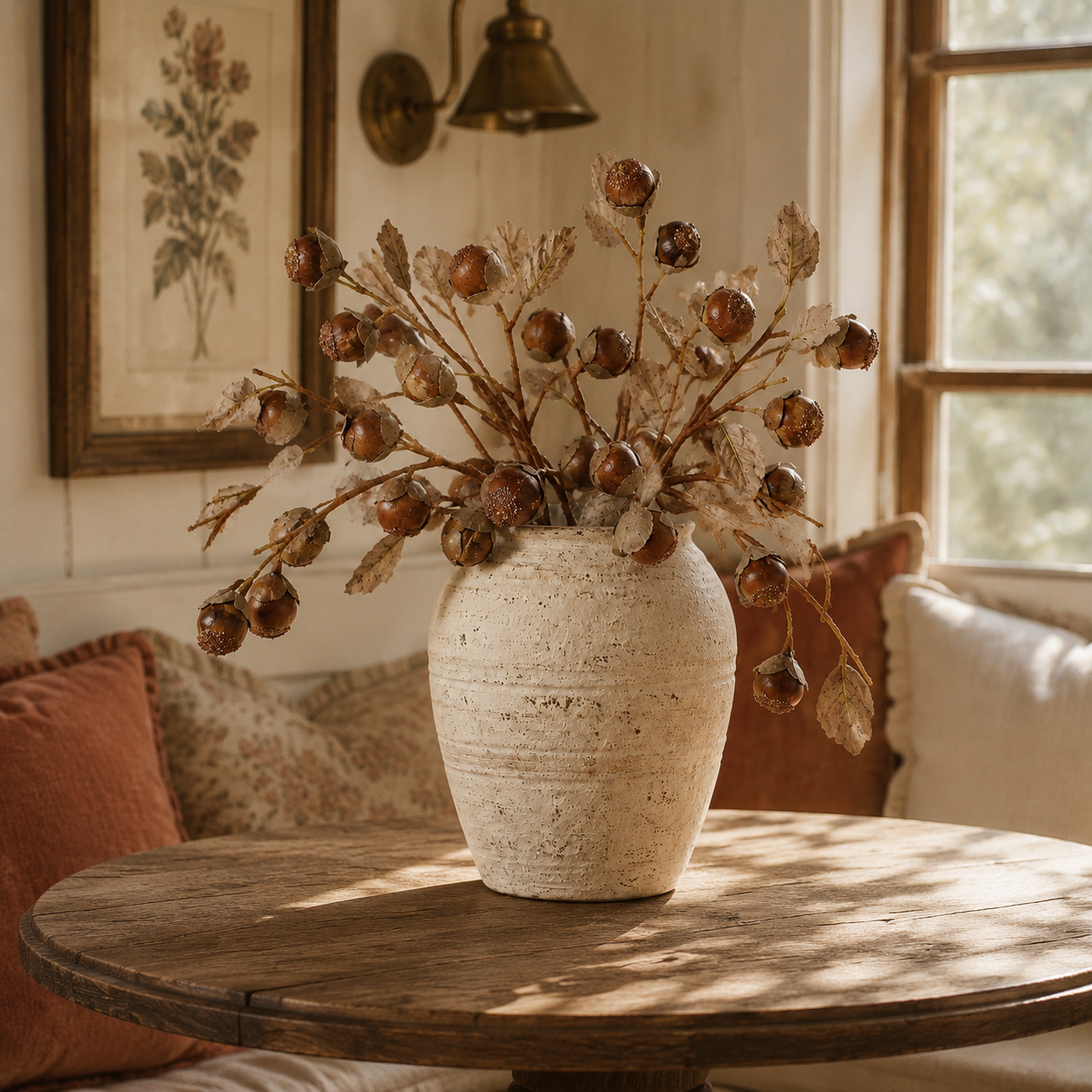 Vintage Faux Thistle Berry Stem