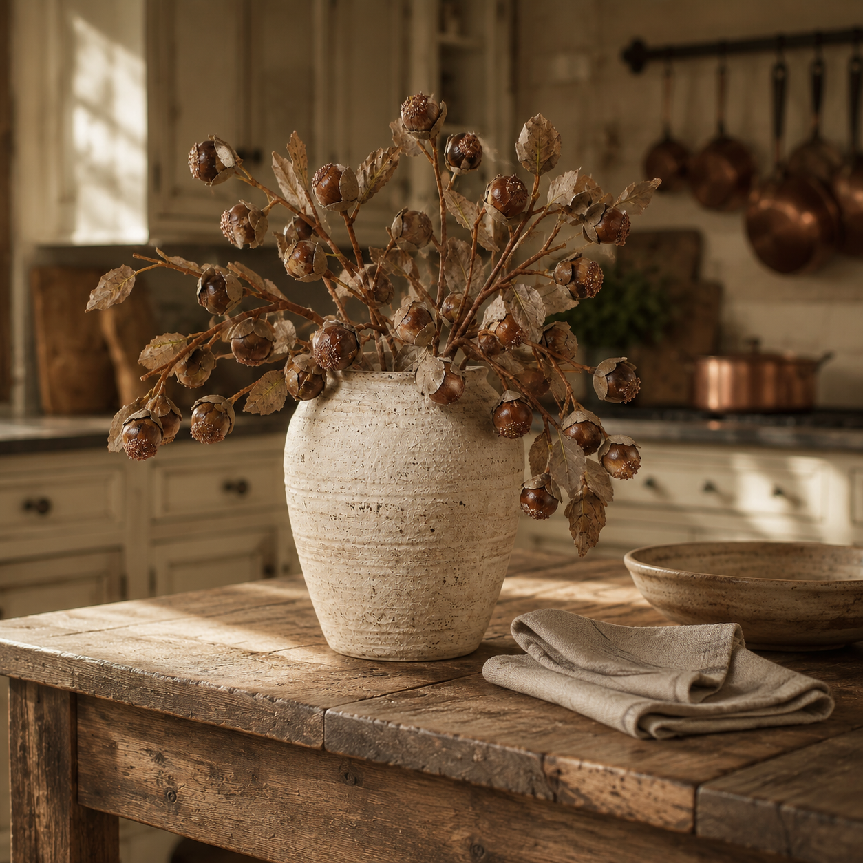 Vintage Faux Thistle Berry Stem