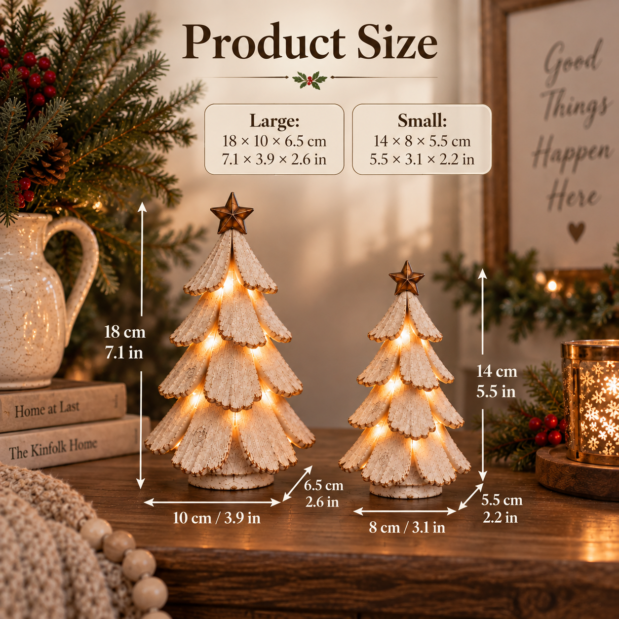 Vintage Lighted Christmas Tree Figurine 