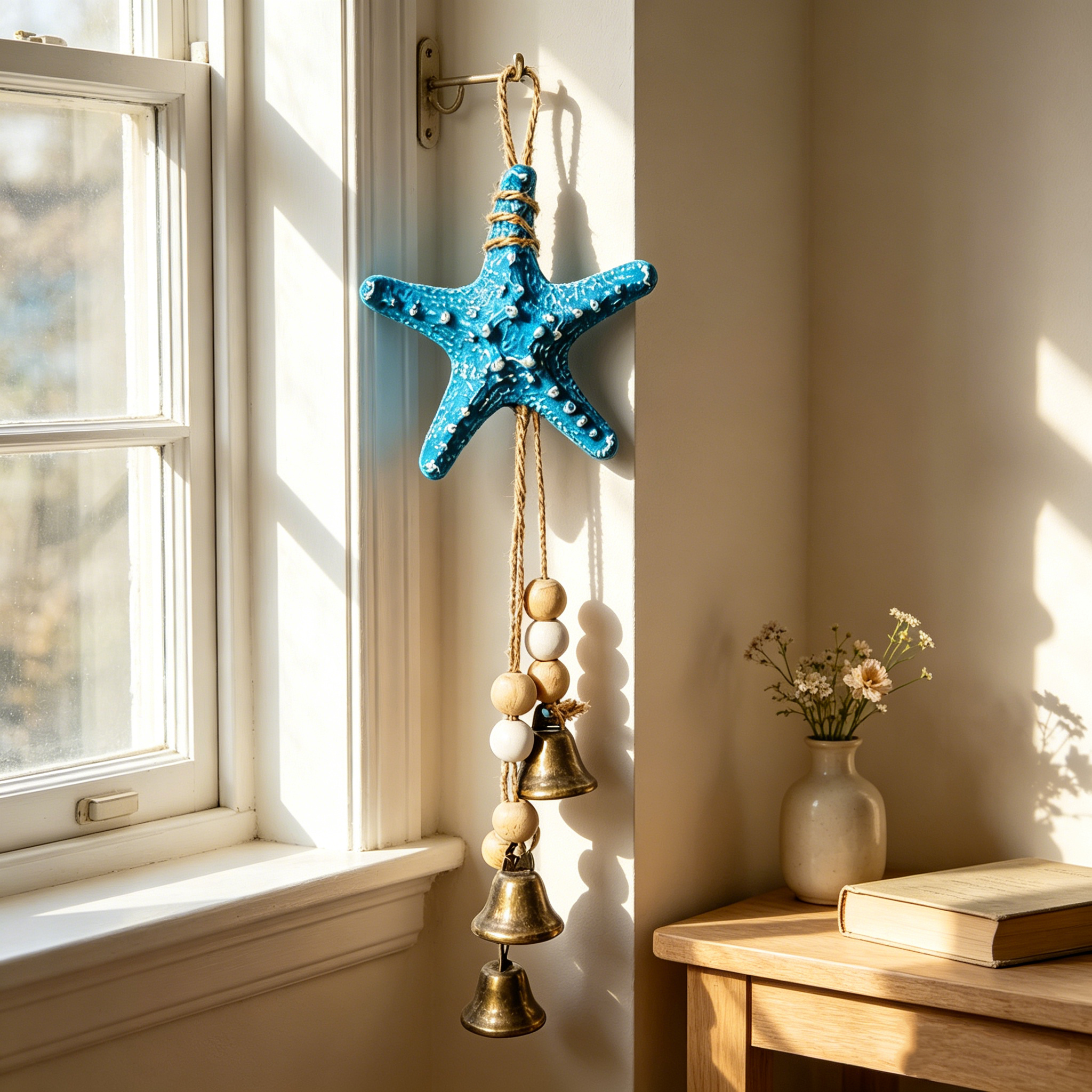 Coastal Style Resin Starfish Wind Chime