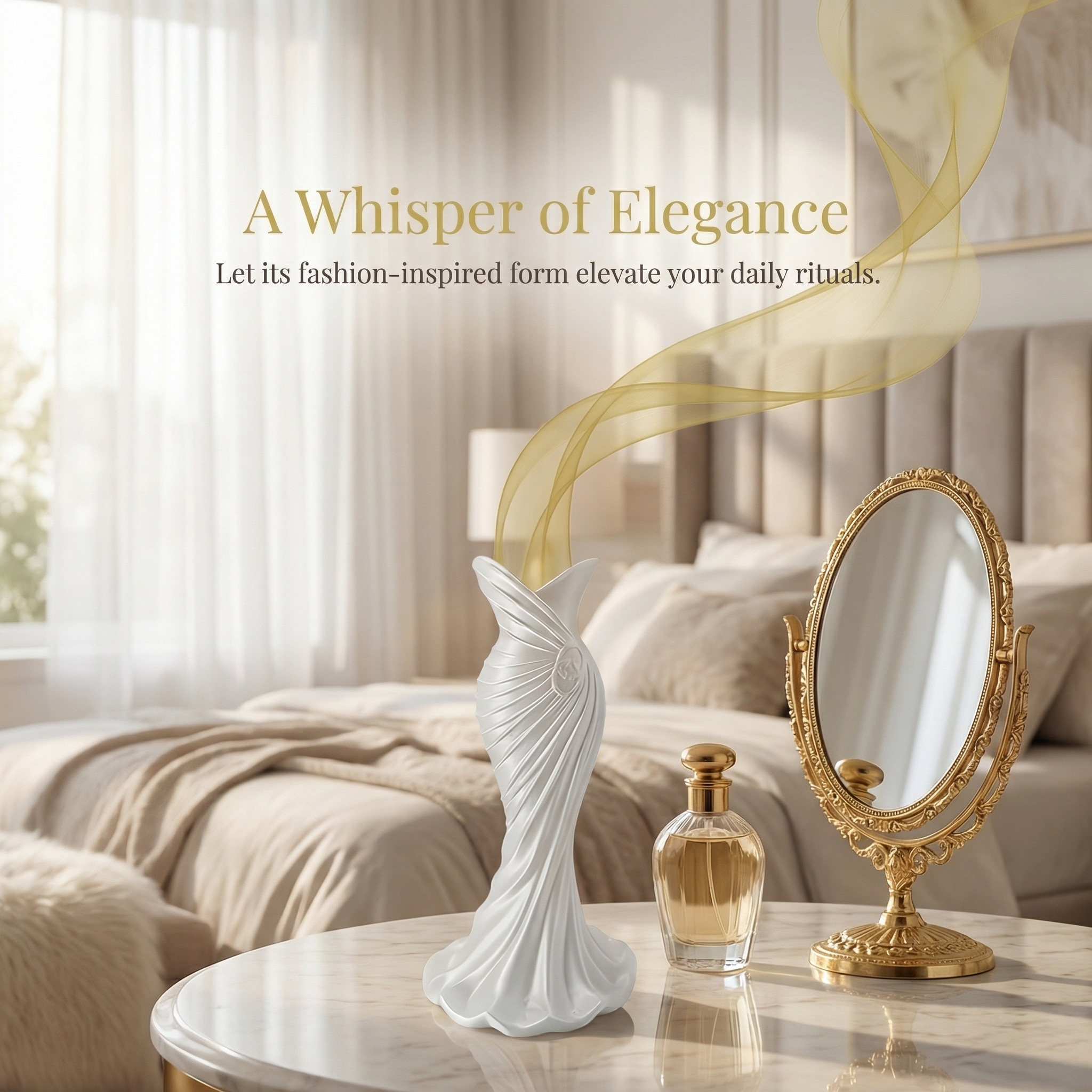 4 Colors - 3D Printed Elegant Dress Vase 