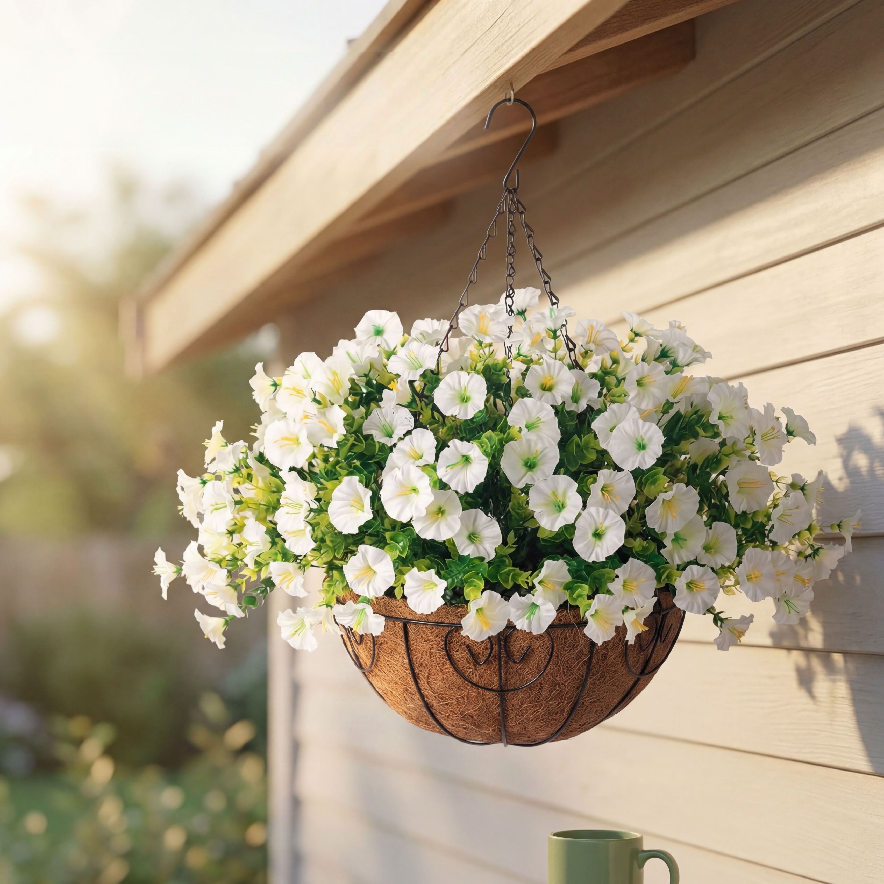 Full Bloom Hanging Morning Glory Basket