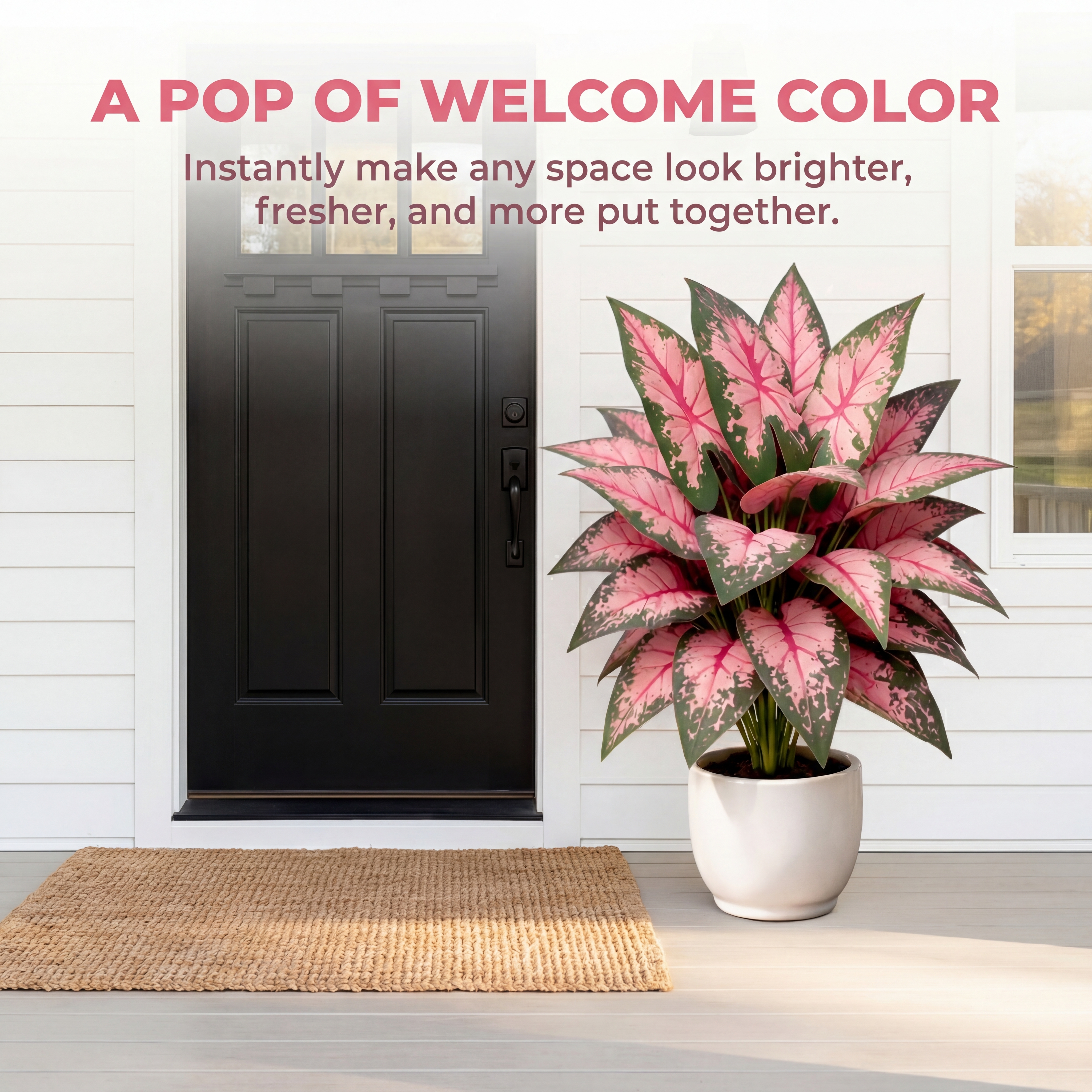 Artificial Pink Heartleaf Pothos Plant