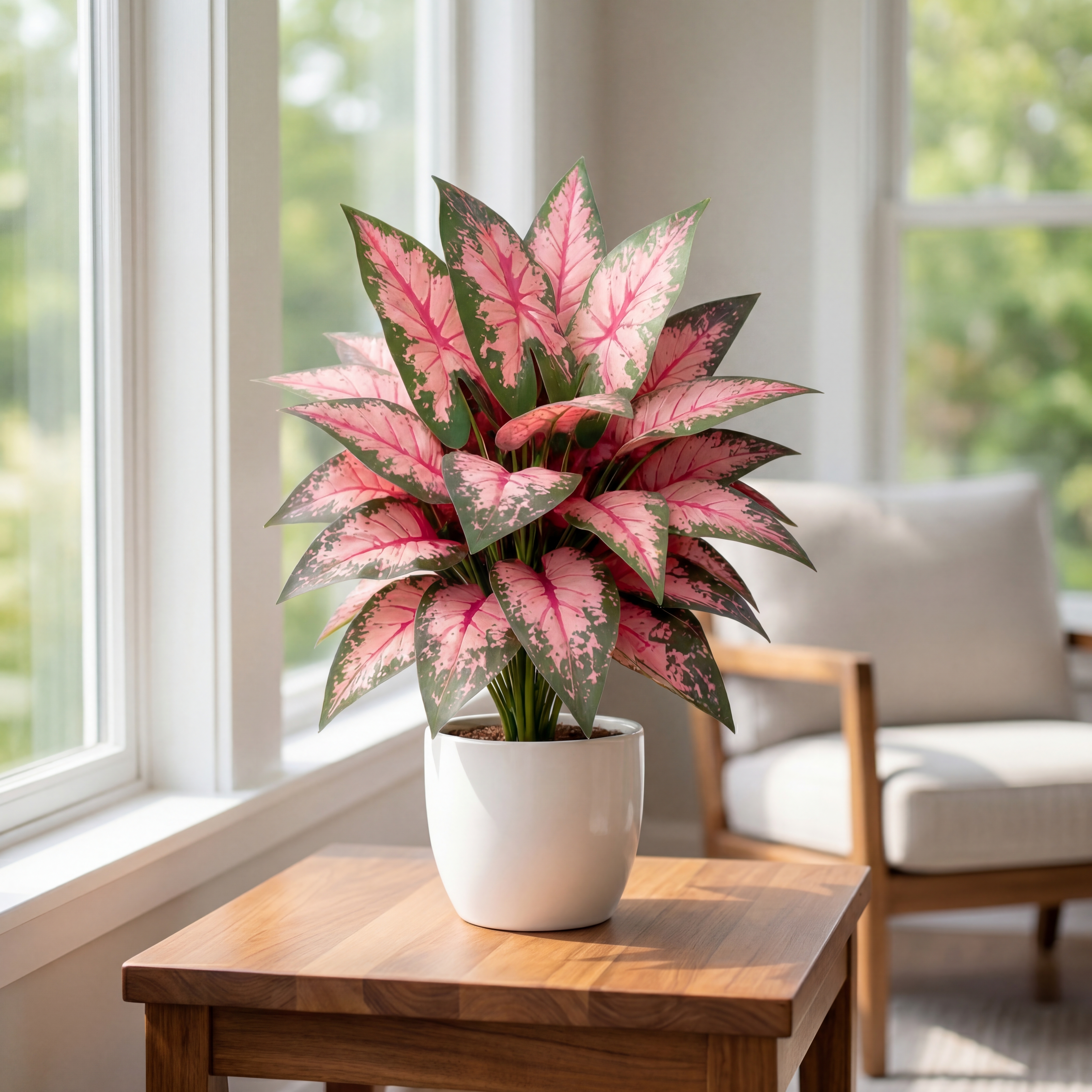 Artificial Pink Heartleaf Pothos Plant