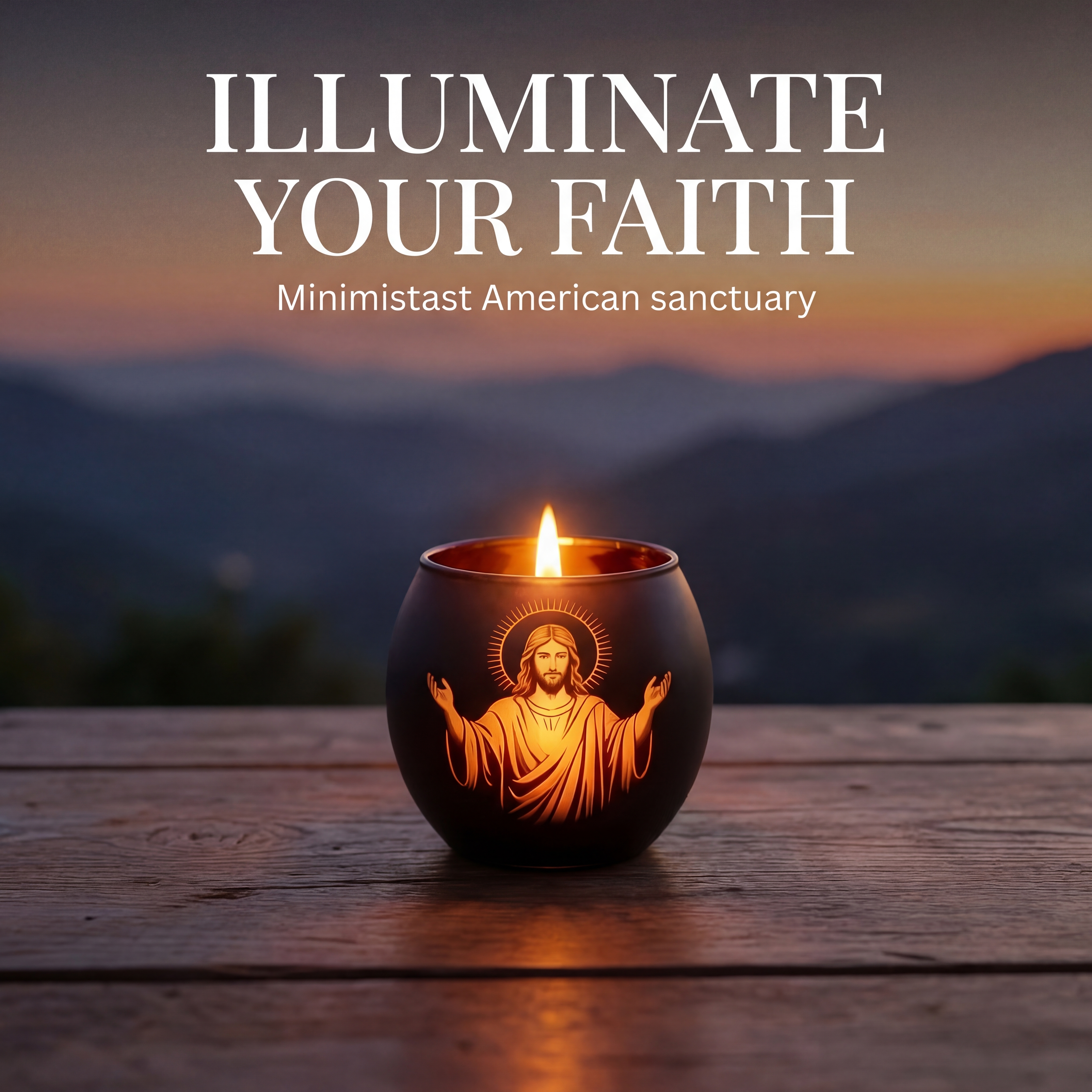 Faith & Light Christian Cross Candle Holder