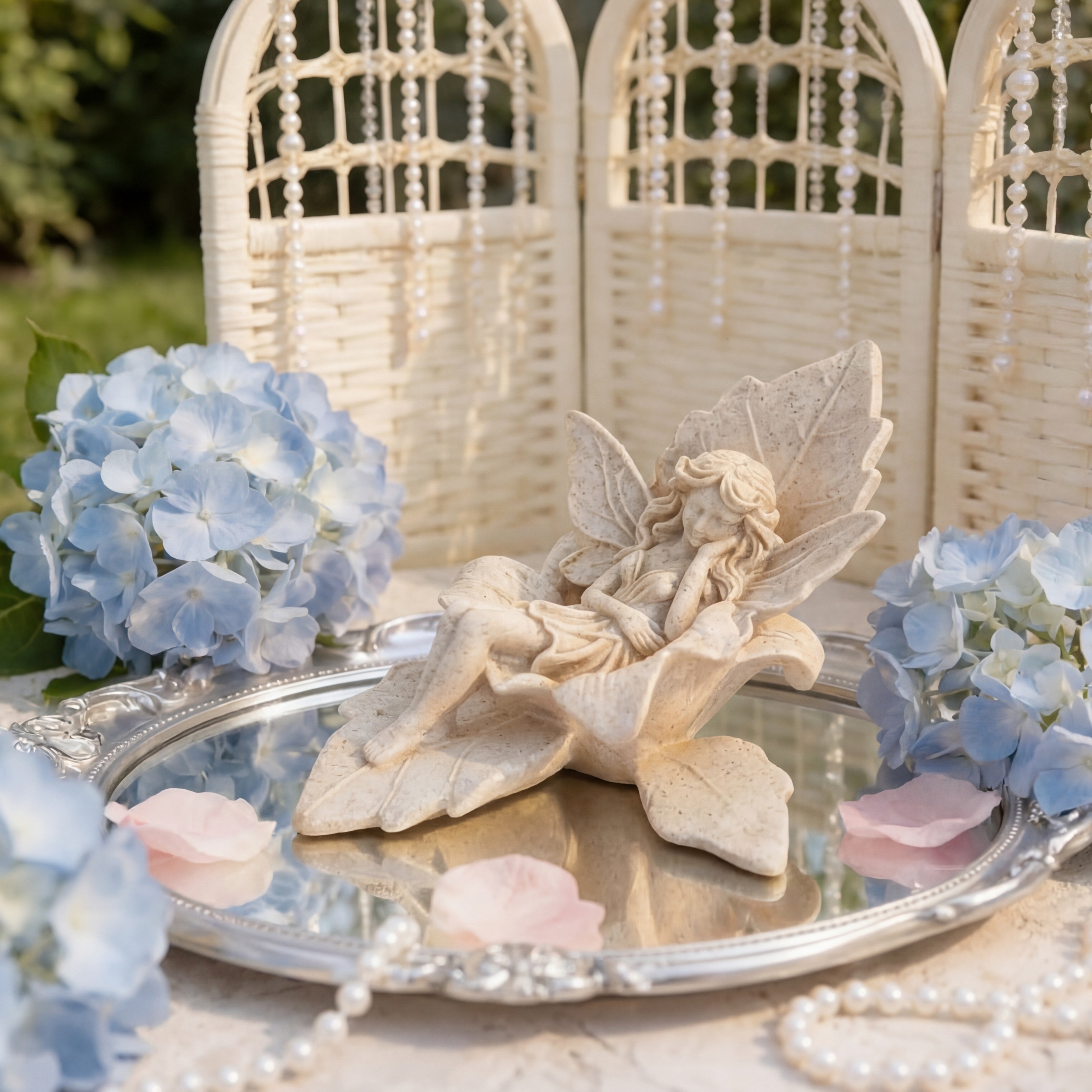 Enchanted Leaf Fairy Statue for Garden & Patio Decor