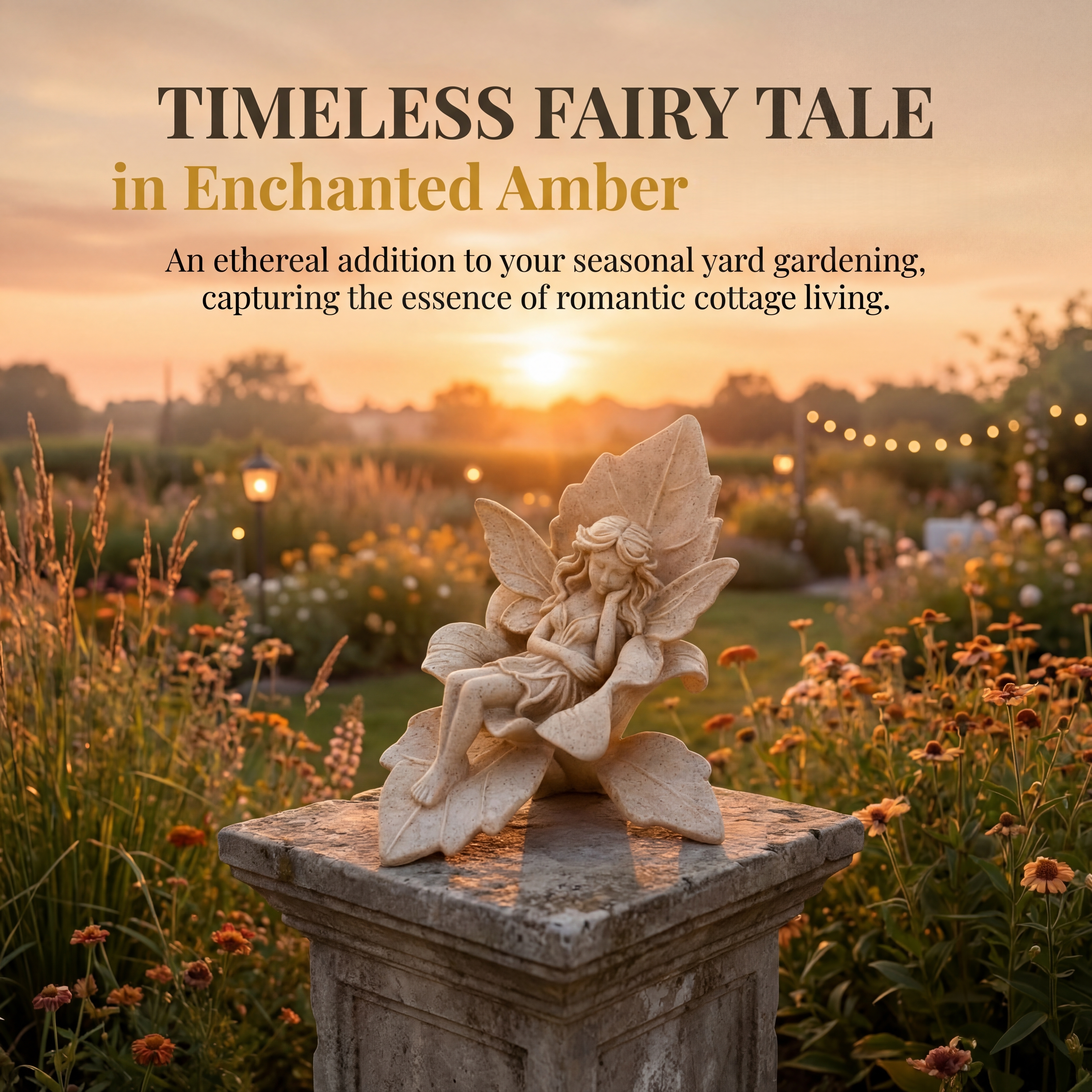 Enchanted Leaf Fairy Statue for Garden & Patio Decor