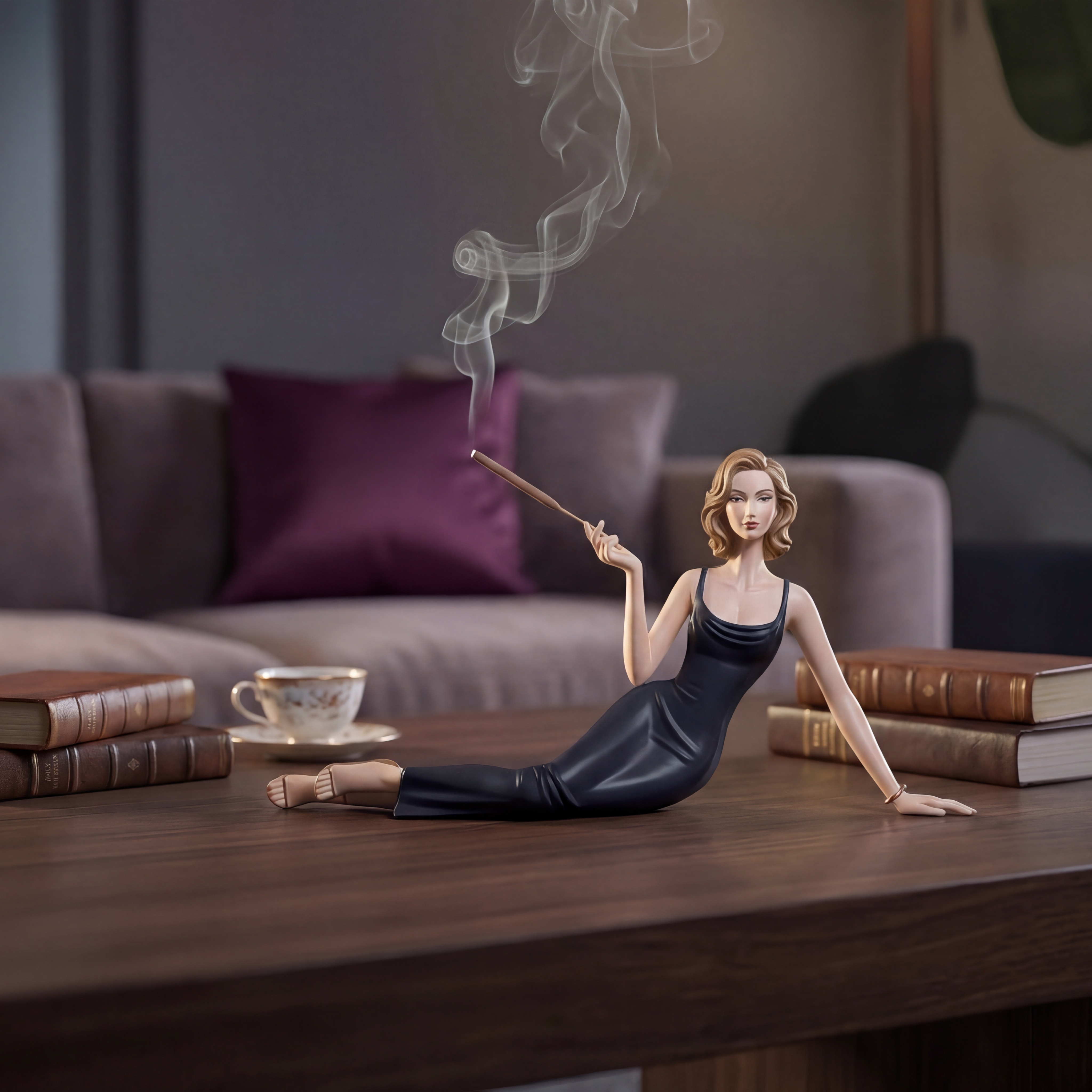 Handcrafted Ceramic Aroma Statue – Where Sculpture Meets Serenity