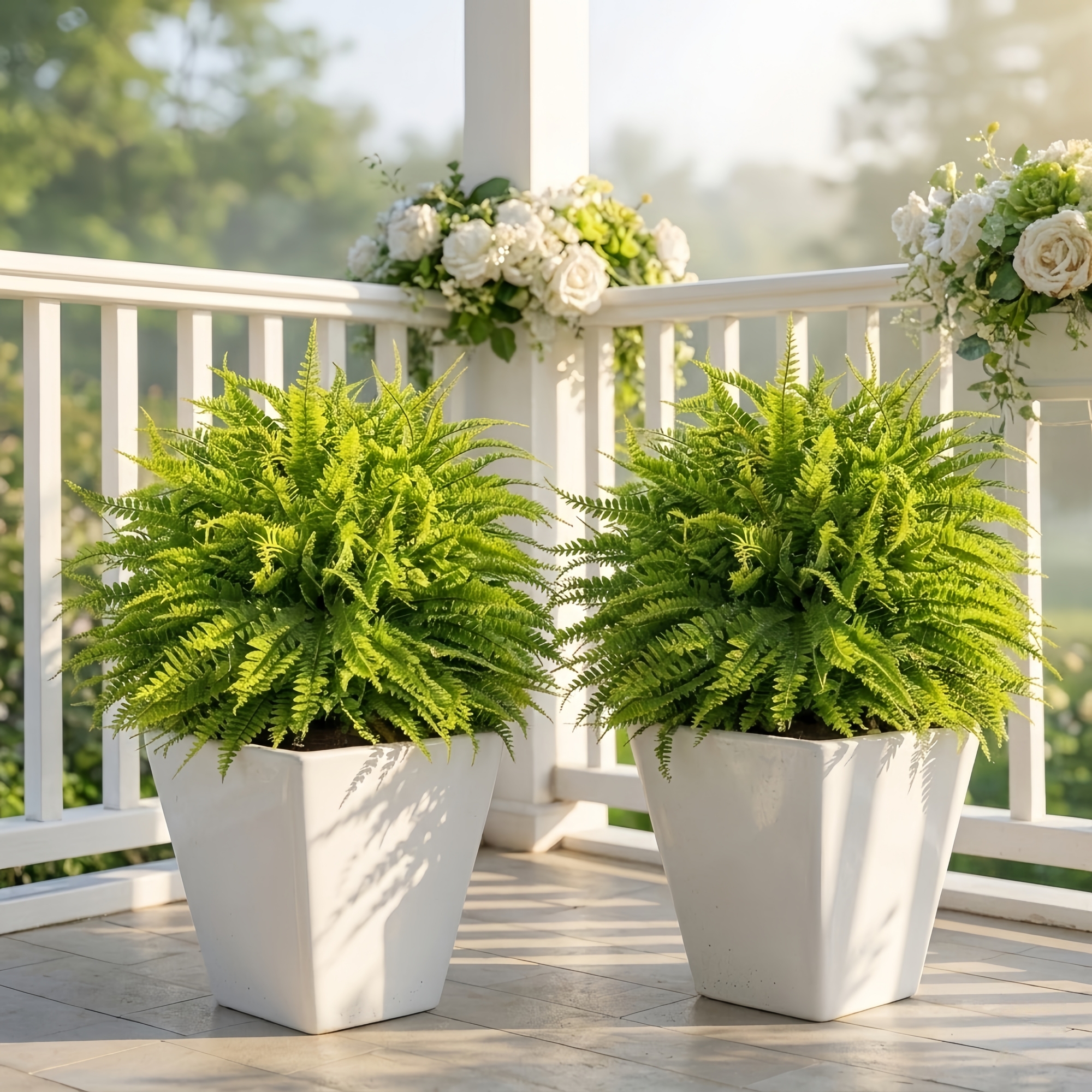 Artificial Fern Garden Stake for Outdoor Landscaping