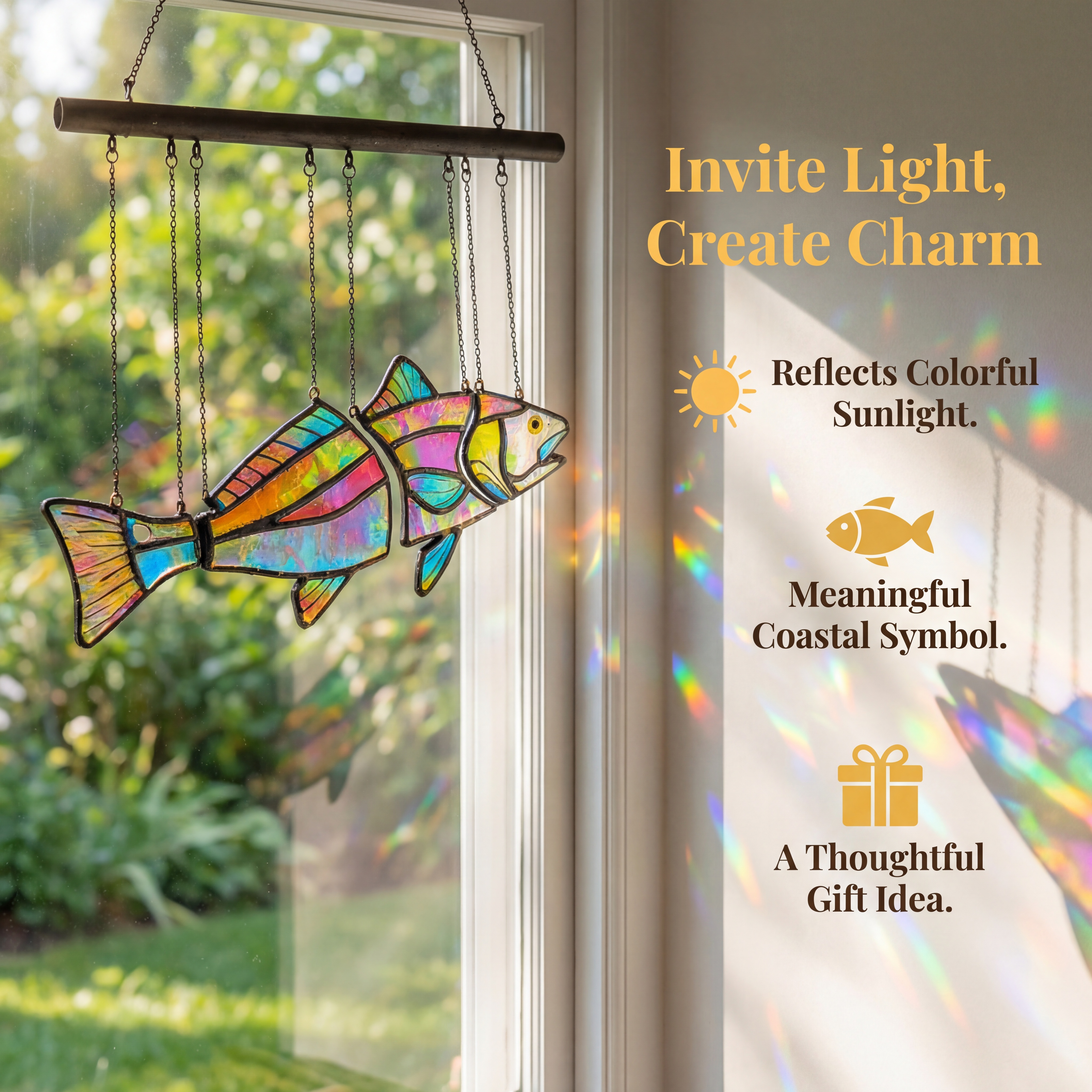 Handcrafted Coastal Fish Acrylic Suncatcher