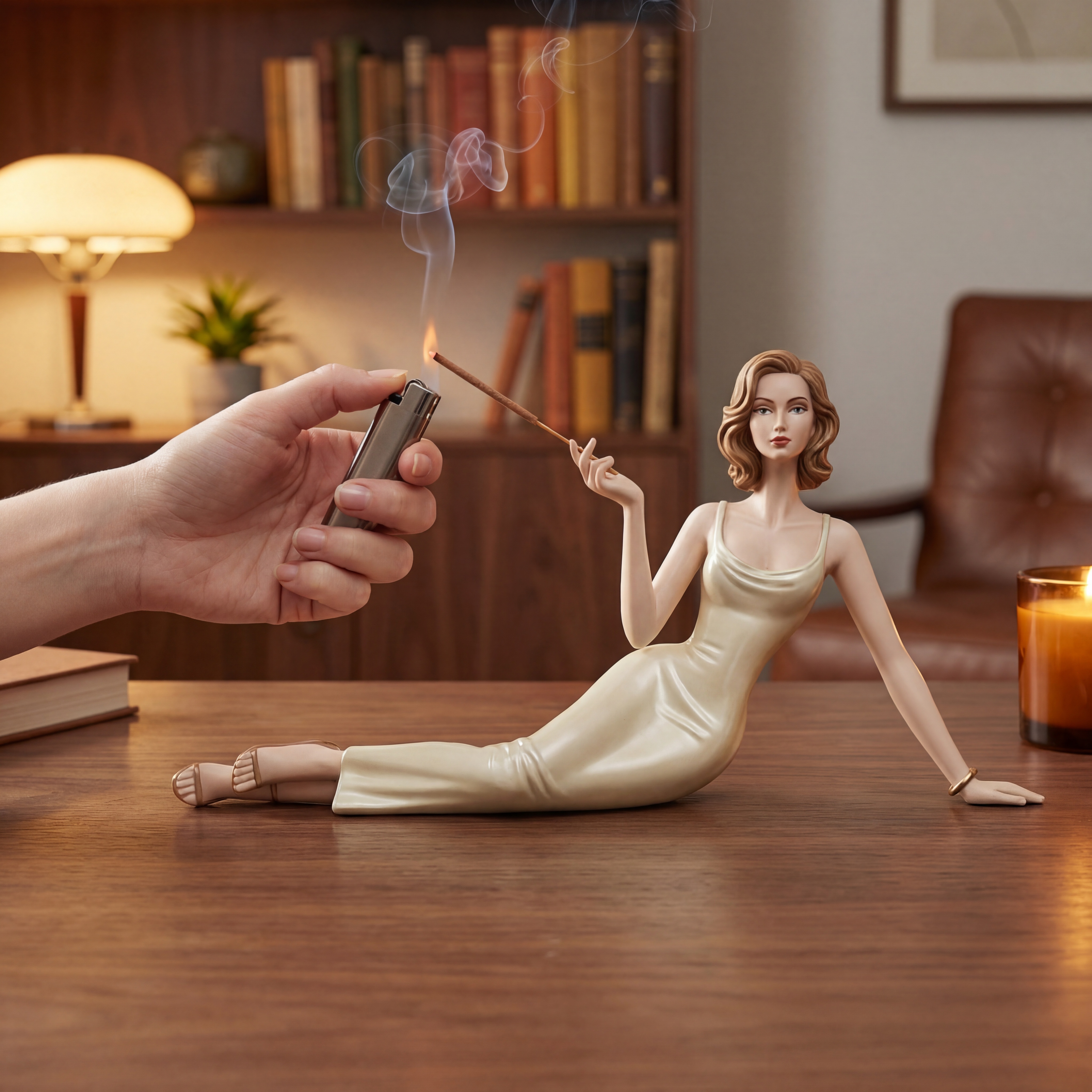 Handcrafted Ceramic Aroma Statue – Where Sculpture Meets Serenity