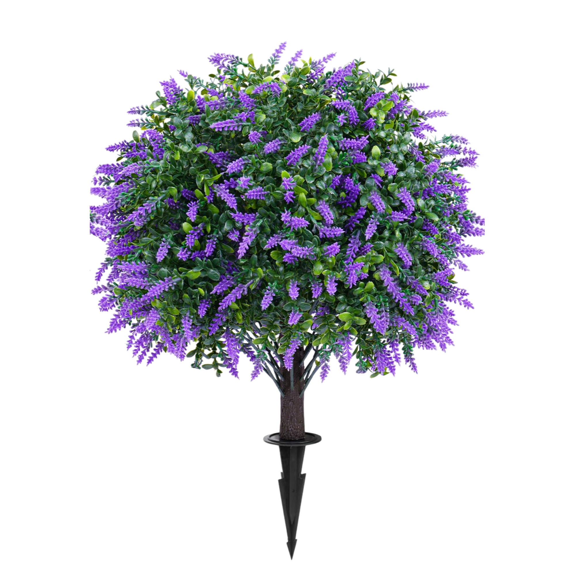 Artificial Lavender Topiary Ball Trees with Ground Spike