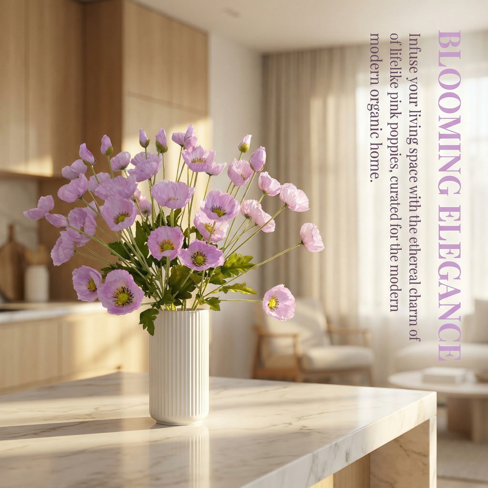 Lifelike Poppy Floral Arrangement