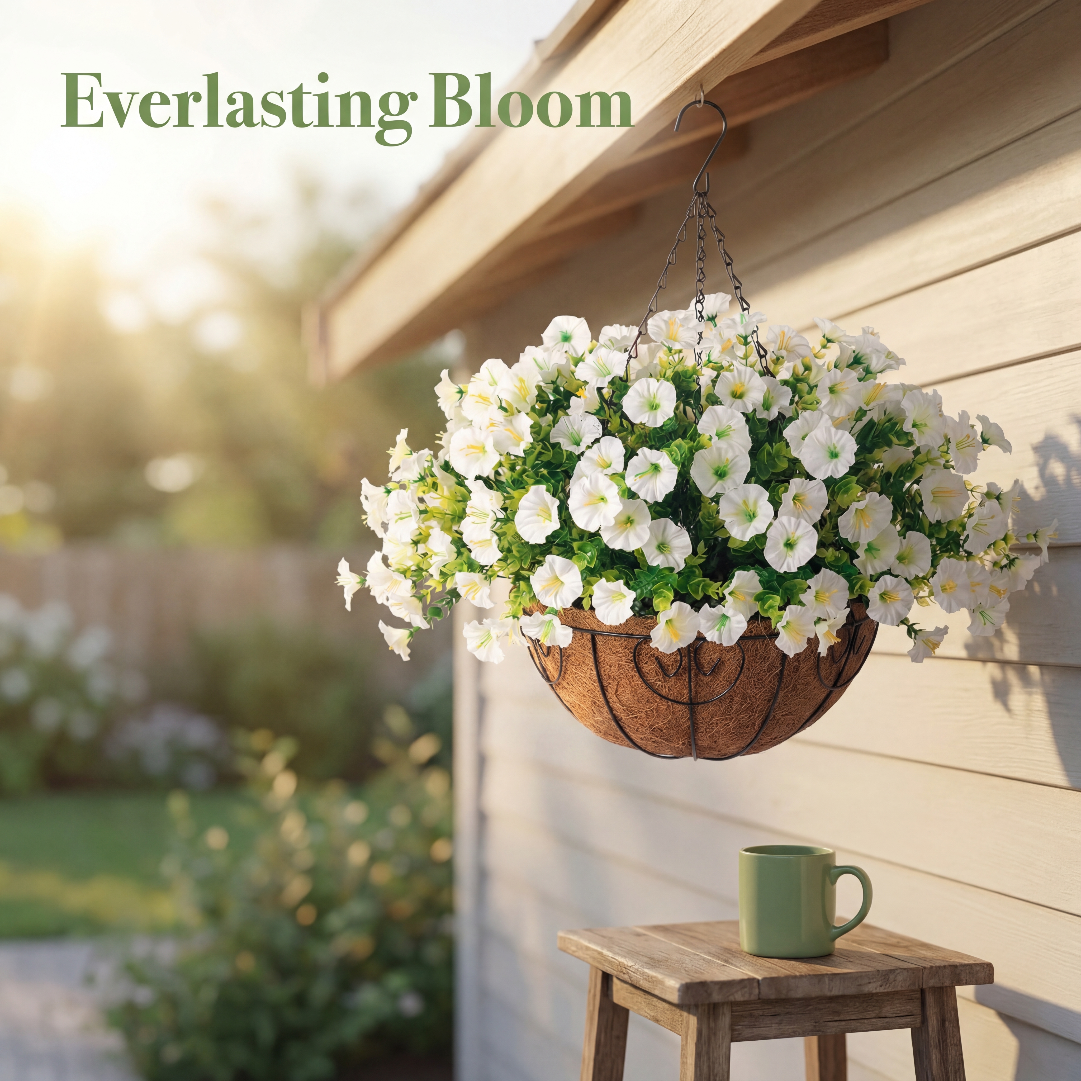 Full Bloom Hanging Morning Glory Basket