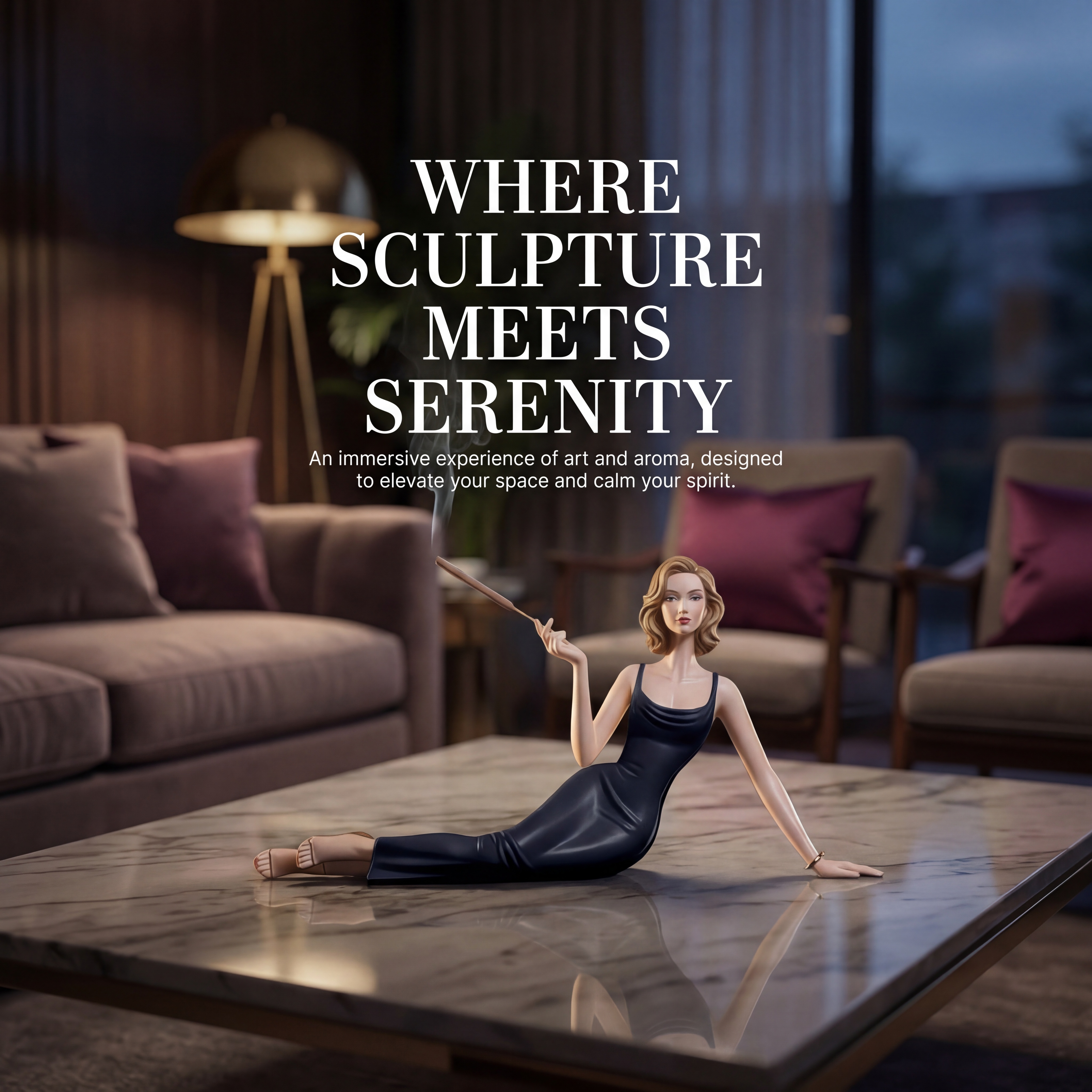 Handcrafted Ceramic Aroma Statue – Where Sculpture Meets Serenity