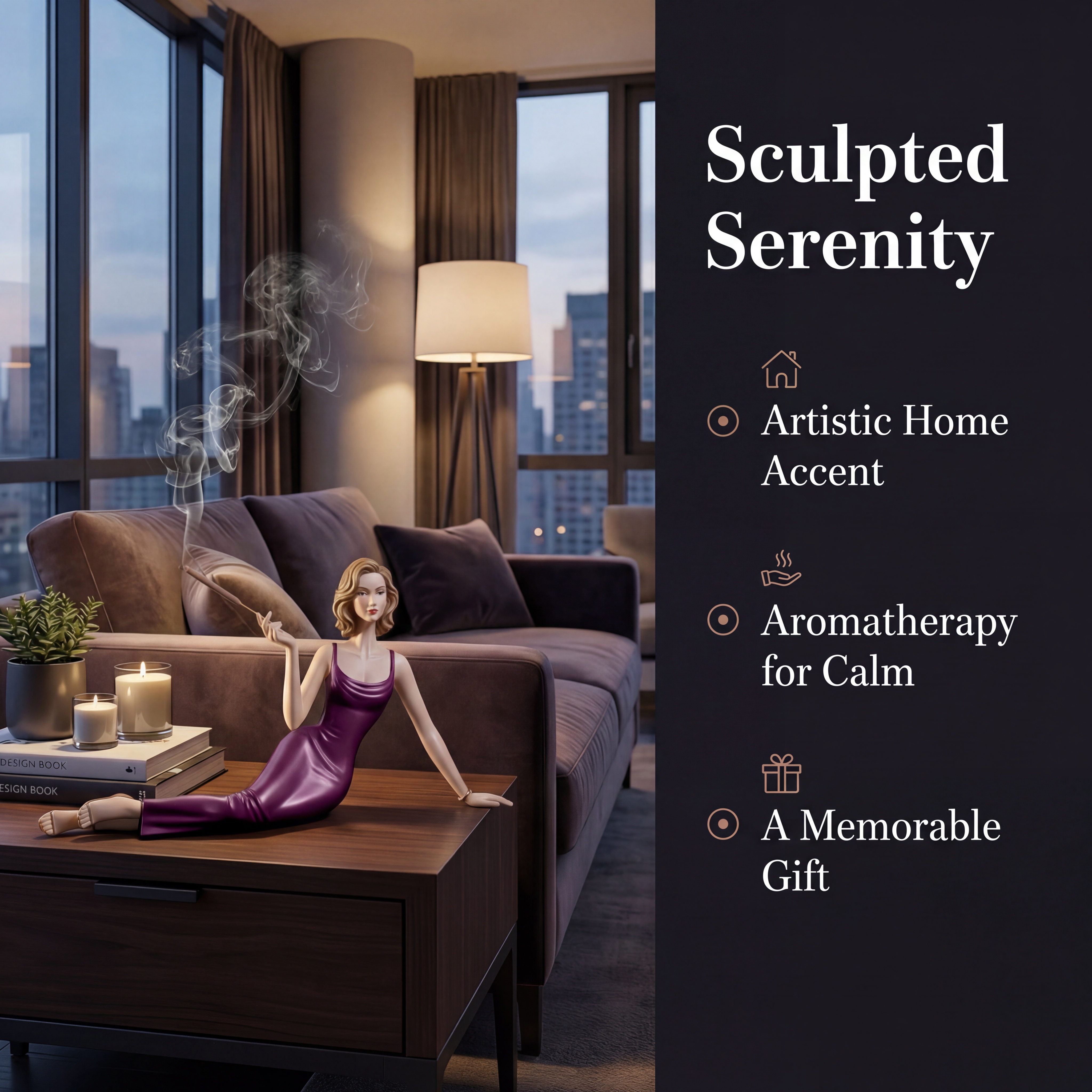 Handcrafted Ceramic Aroma Statue – Where Sculpture Meets Serenity