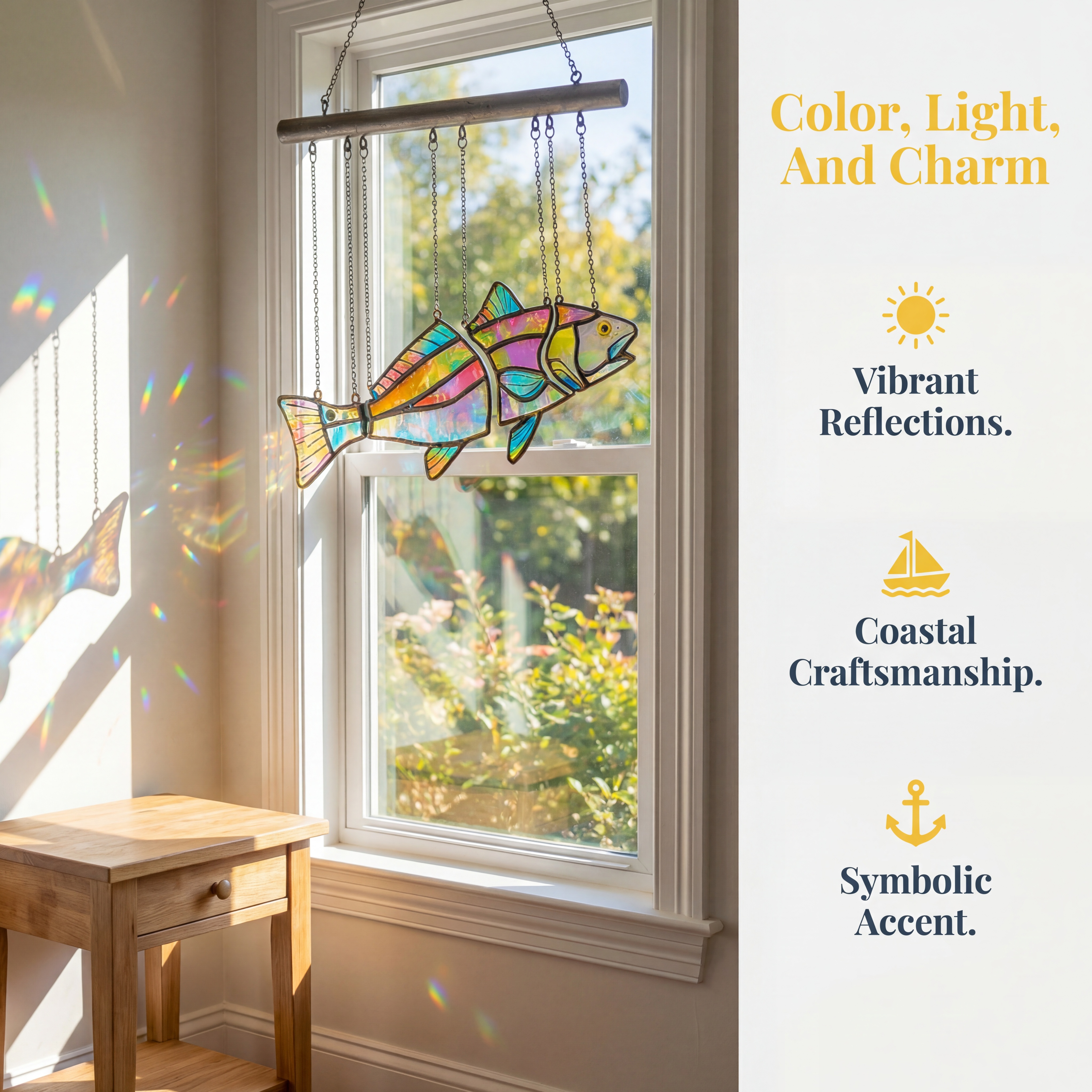 Handcrafted Coastal Fish Acrylic Suncatcher