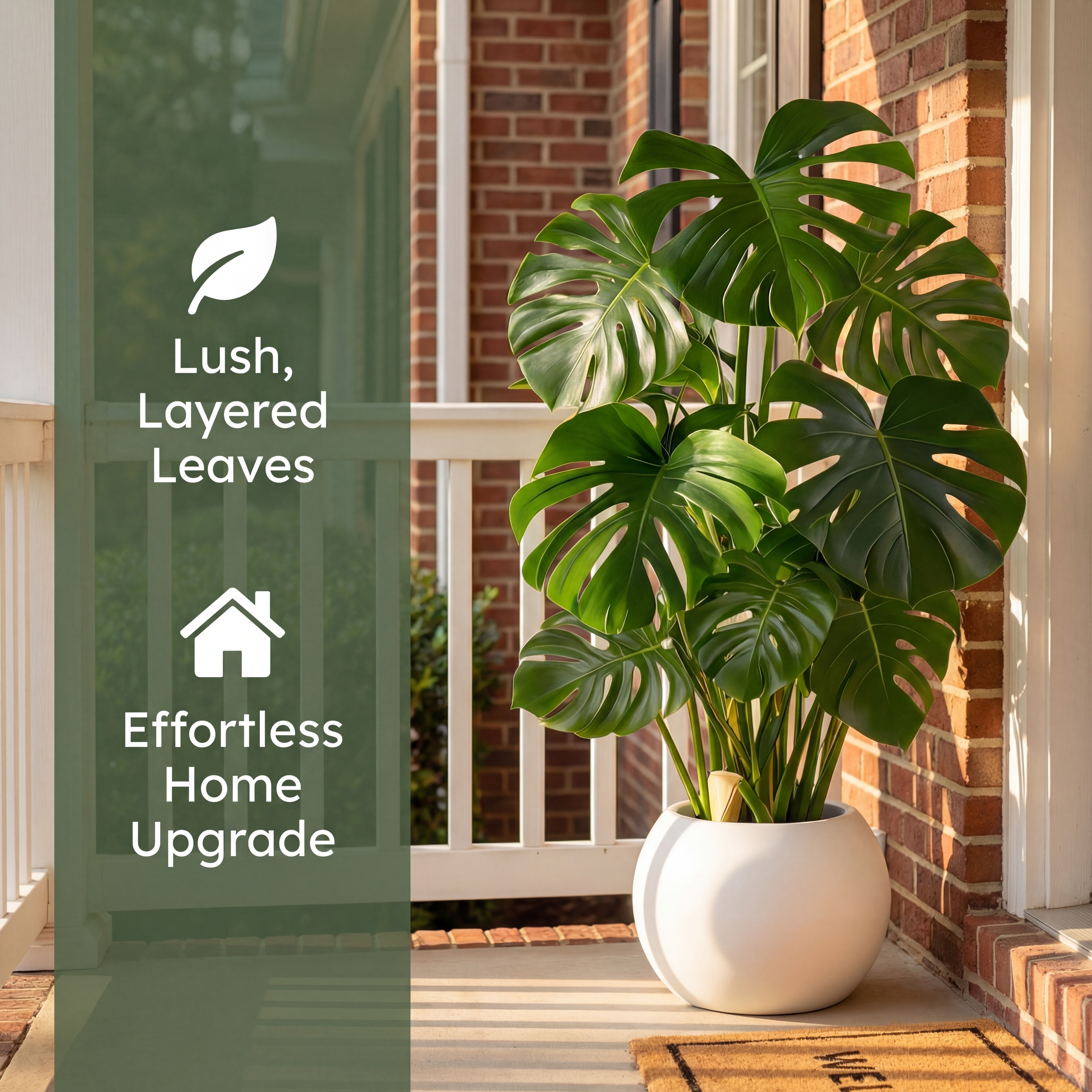 Lifelike Faux Monstera Plant for Home Décor