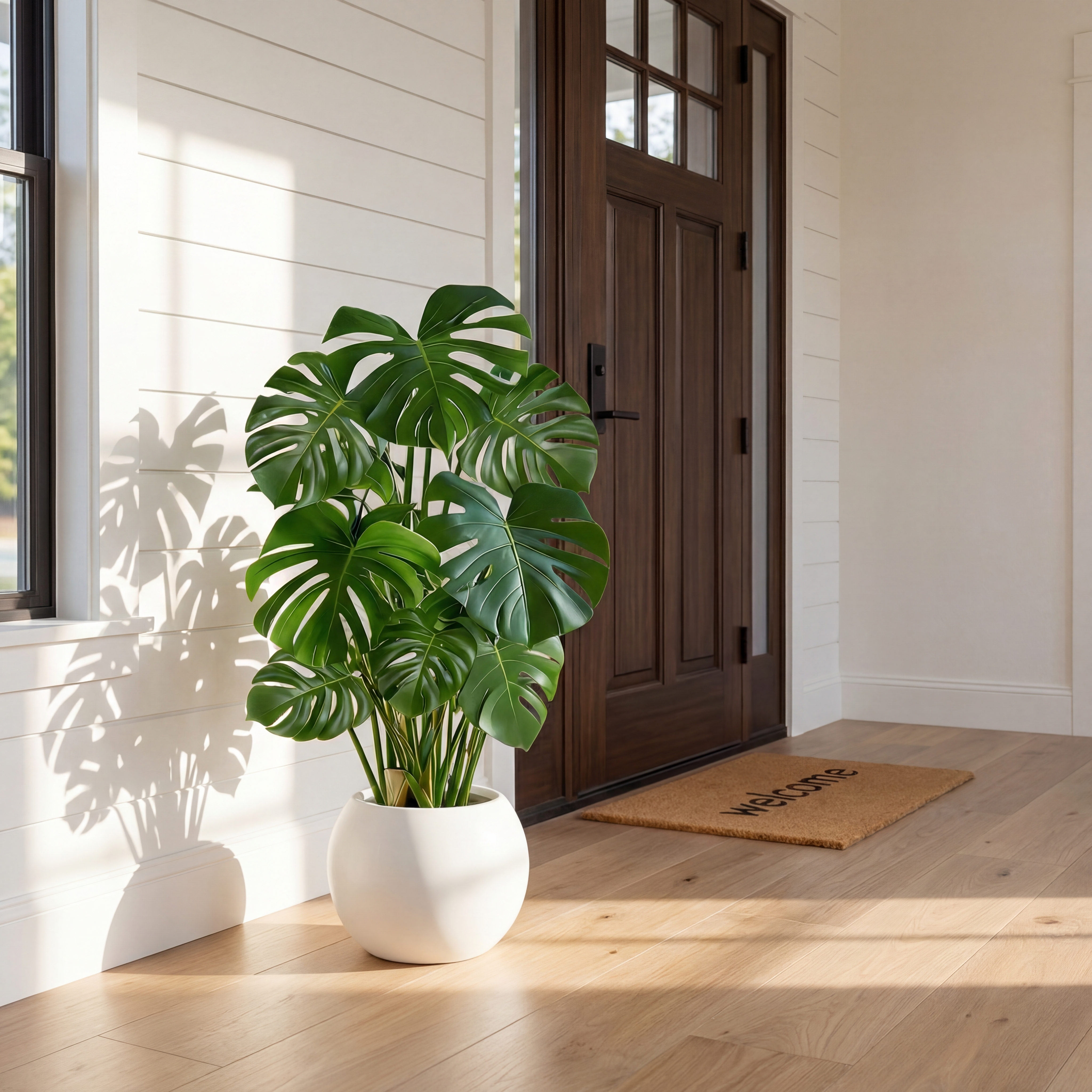 Lifelike Faux Monstera Plant for Home Décor
