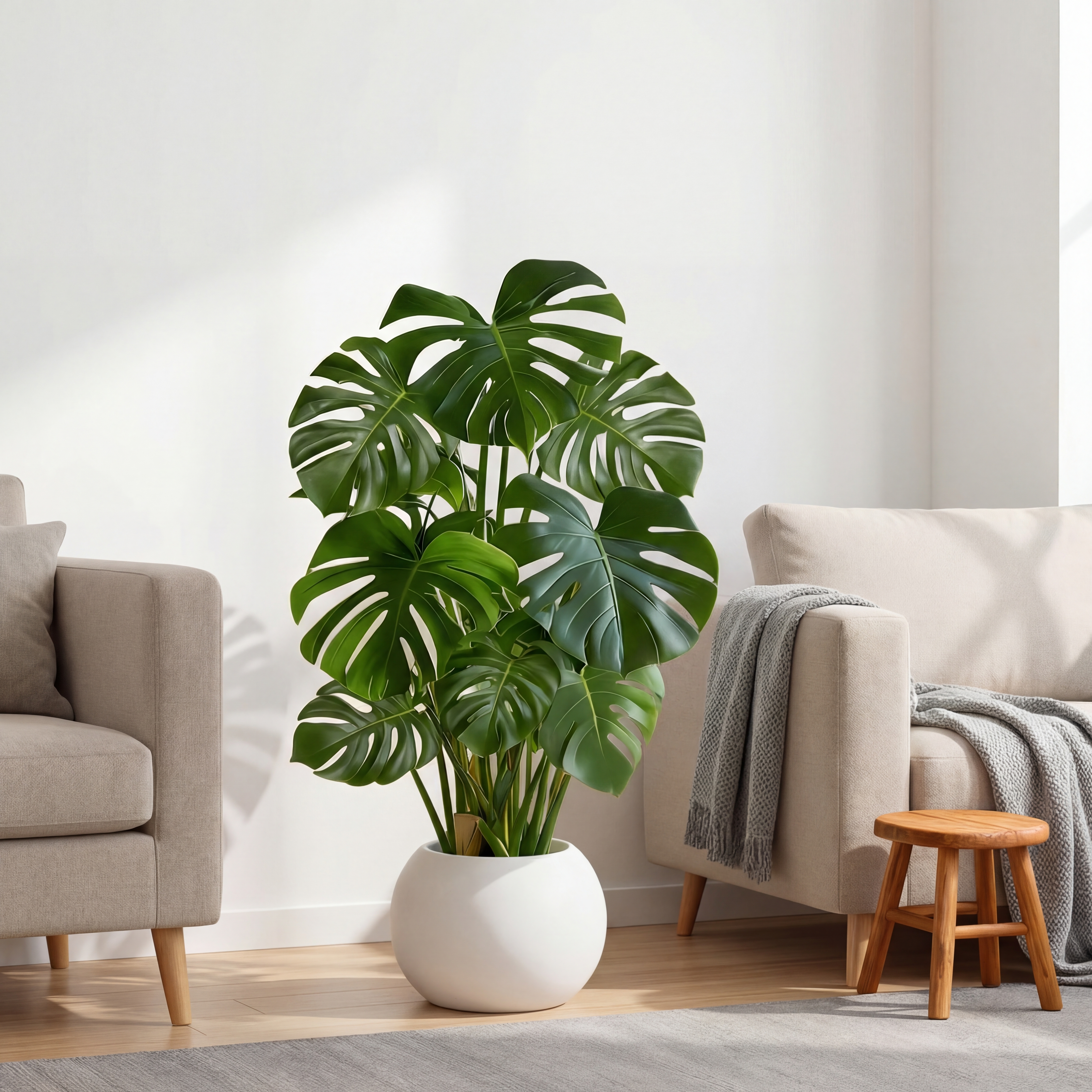 Lifelike Faux Monstera Plant for Home Décor