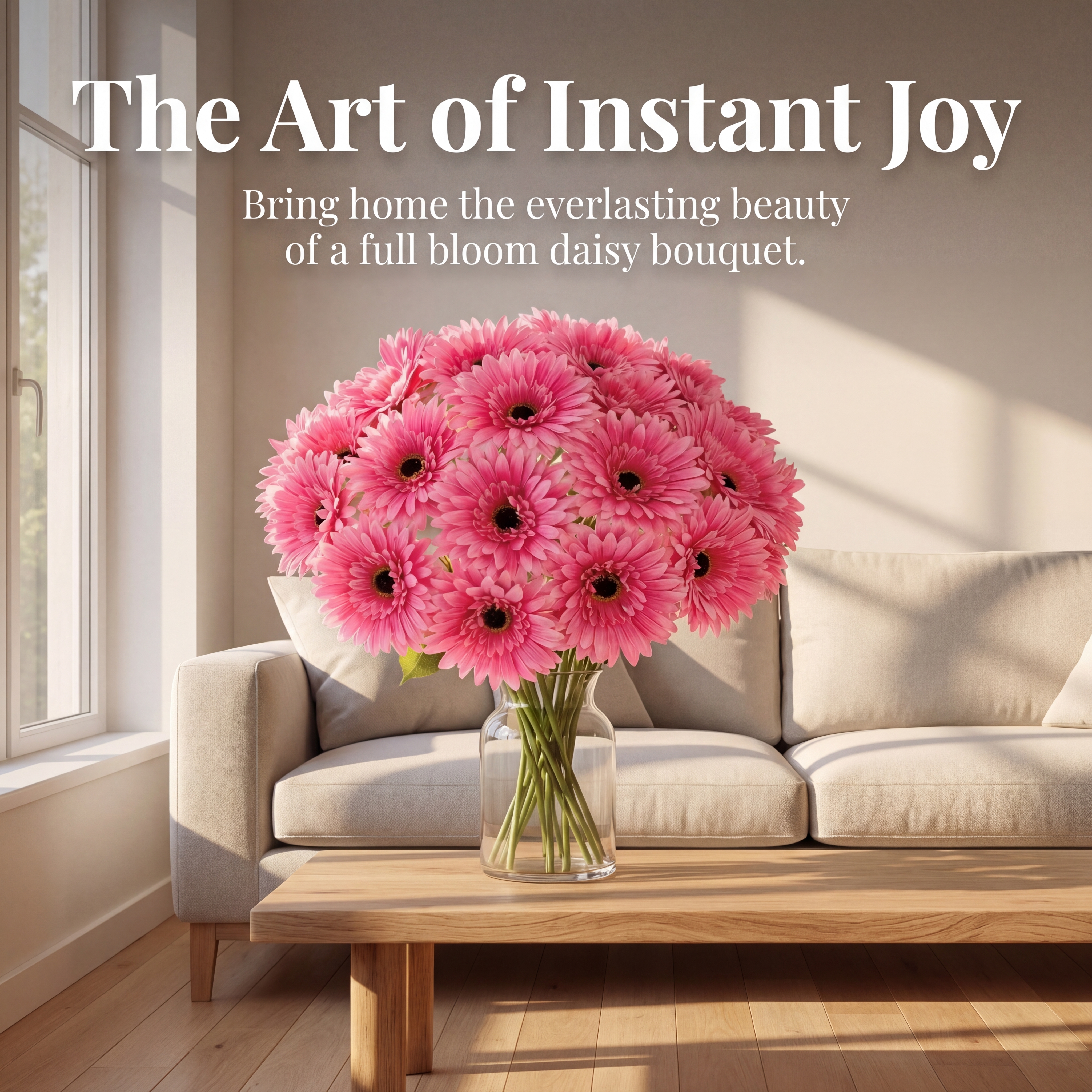 Full Bloom Artificial Daisy Bouquet – Set Of 5 For Home Décor