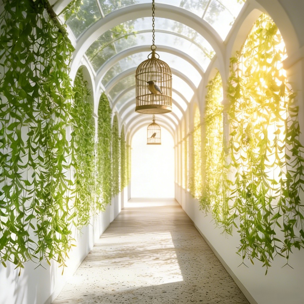 Artificial Willow Leaf Hanging Vines, Evergreen Plants, Outdoor Wedding Decorations, Require No Maintenance.