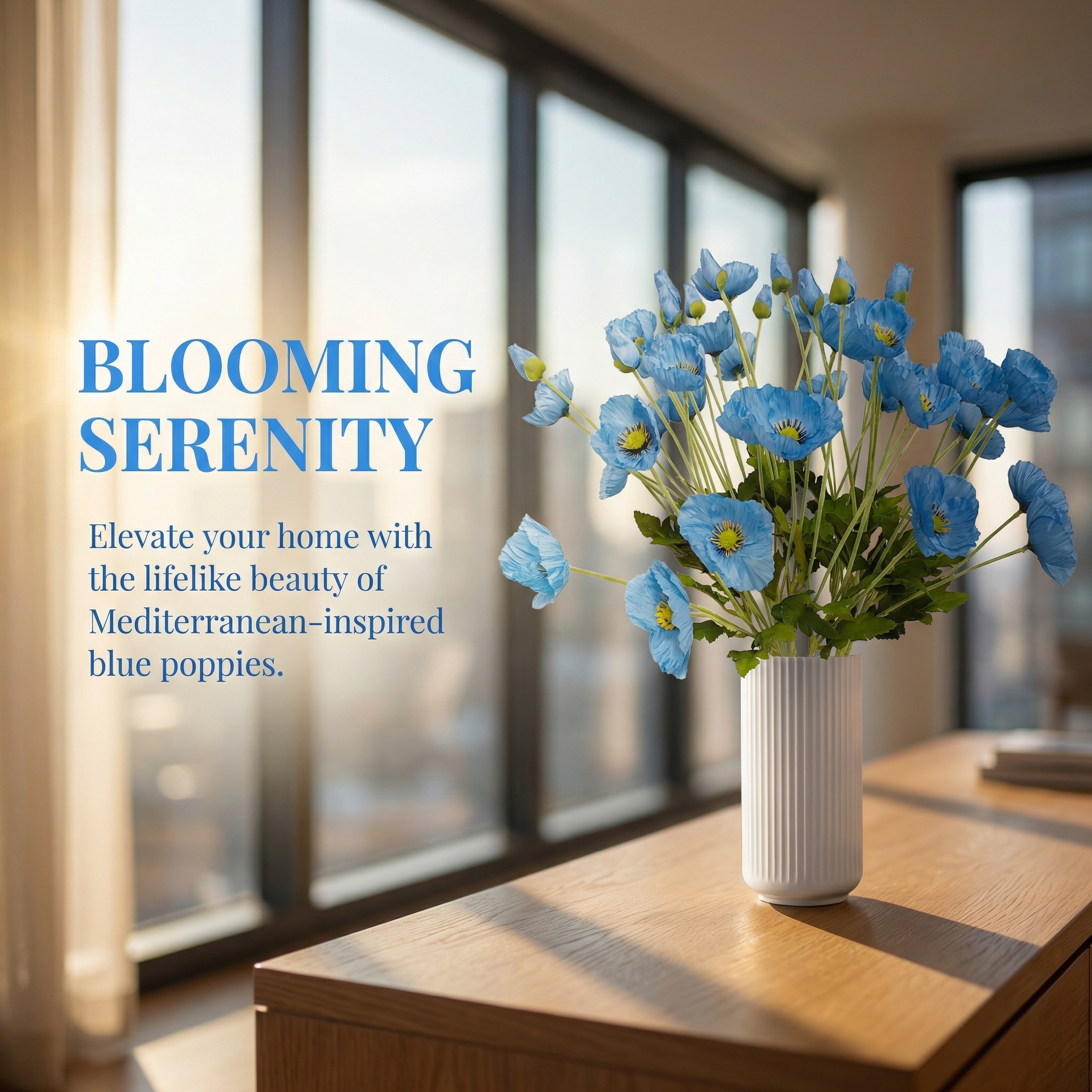 Lifelike Poppy Floral Arrangement