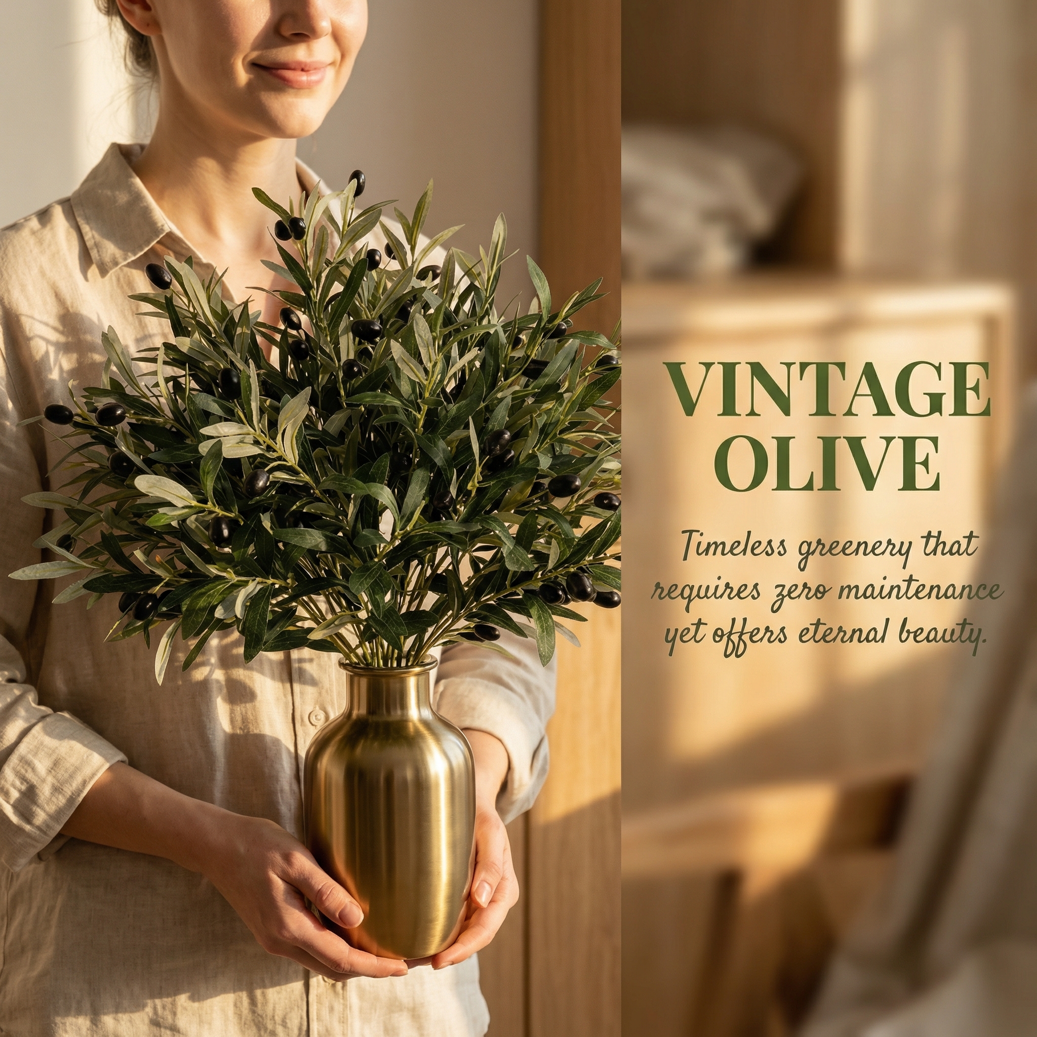 Artificial Olive Branch Arrangement