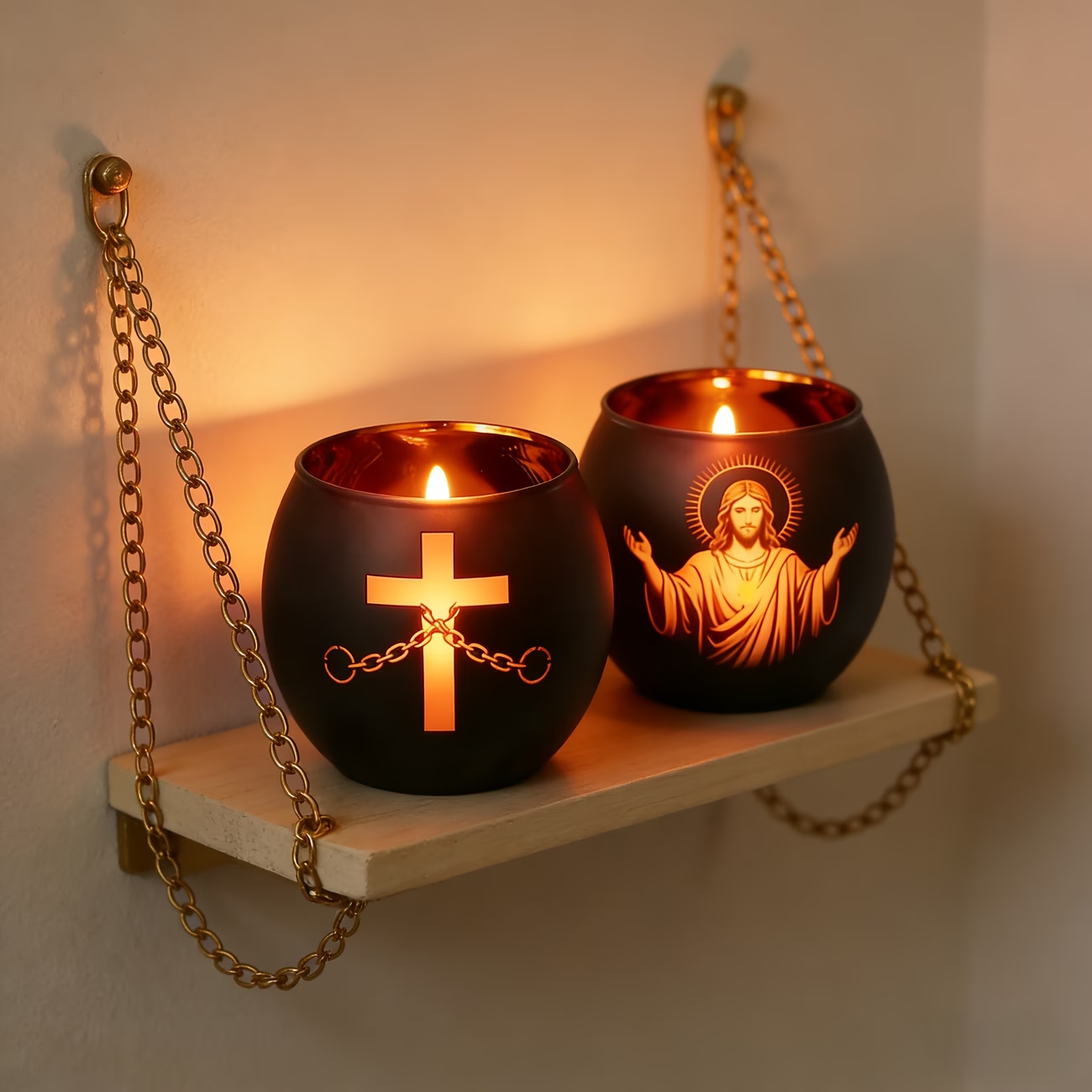 Faith & Light Christian Cross Candle Holder