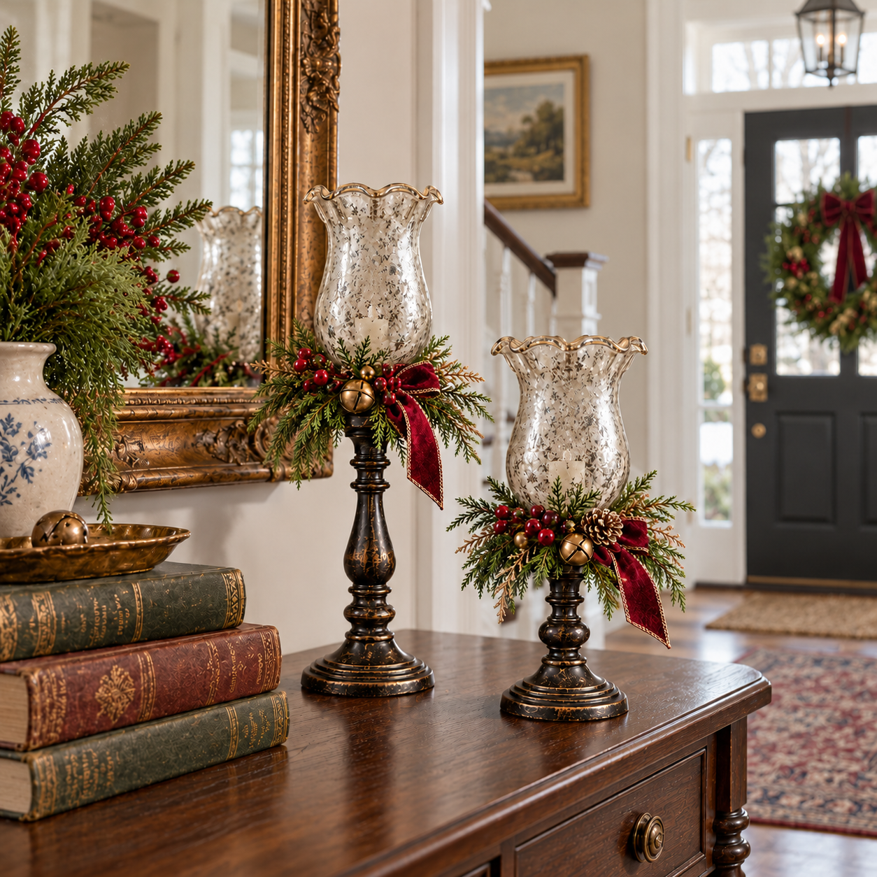 Vintage Christmas lamp in daylight