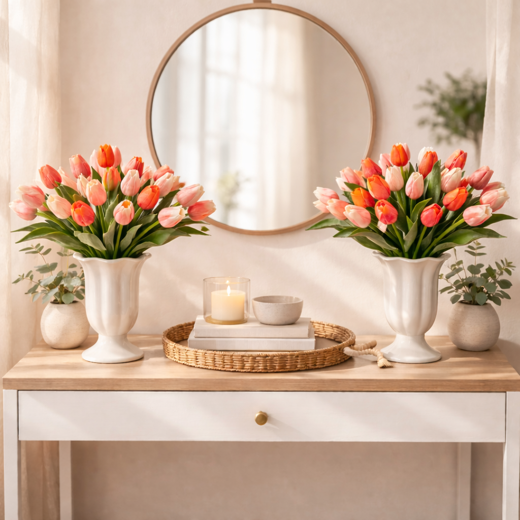 Everlasting Blush Real Touch Tulip Arrangement (22-Stem Collection)