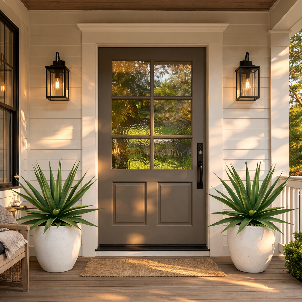 Artificial Agave Garden Accent Plant with Ground Stake