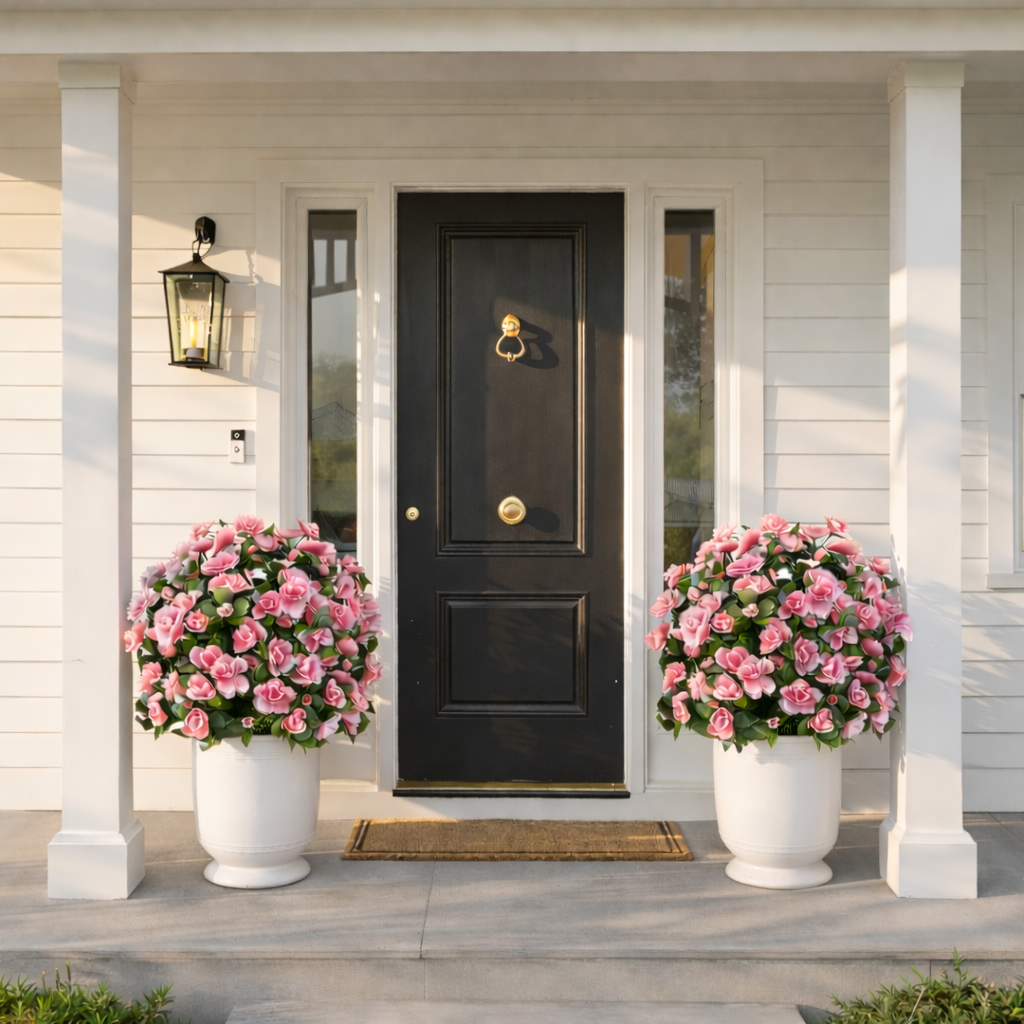 Artificial Pink Azalea Flower Ball for Garden & Porch