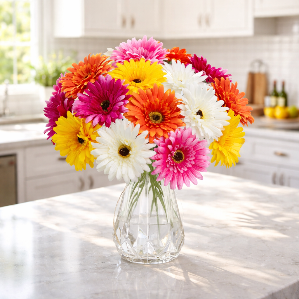 Full Bloom Artificial Daisy Bouquet For Home Décor