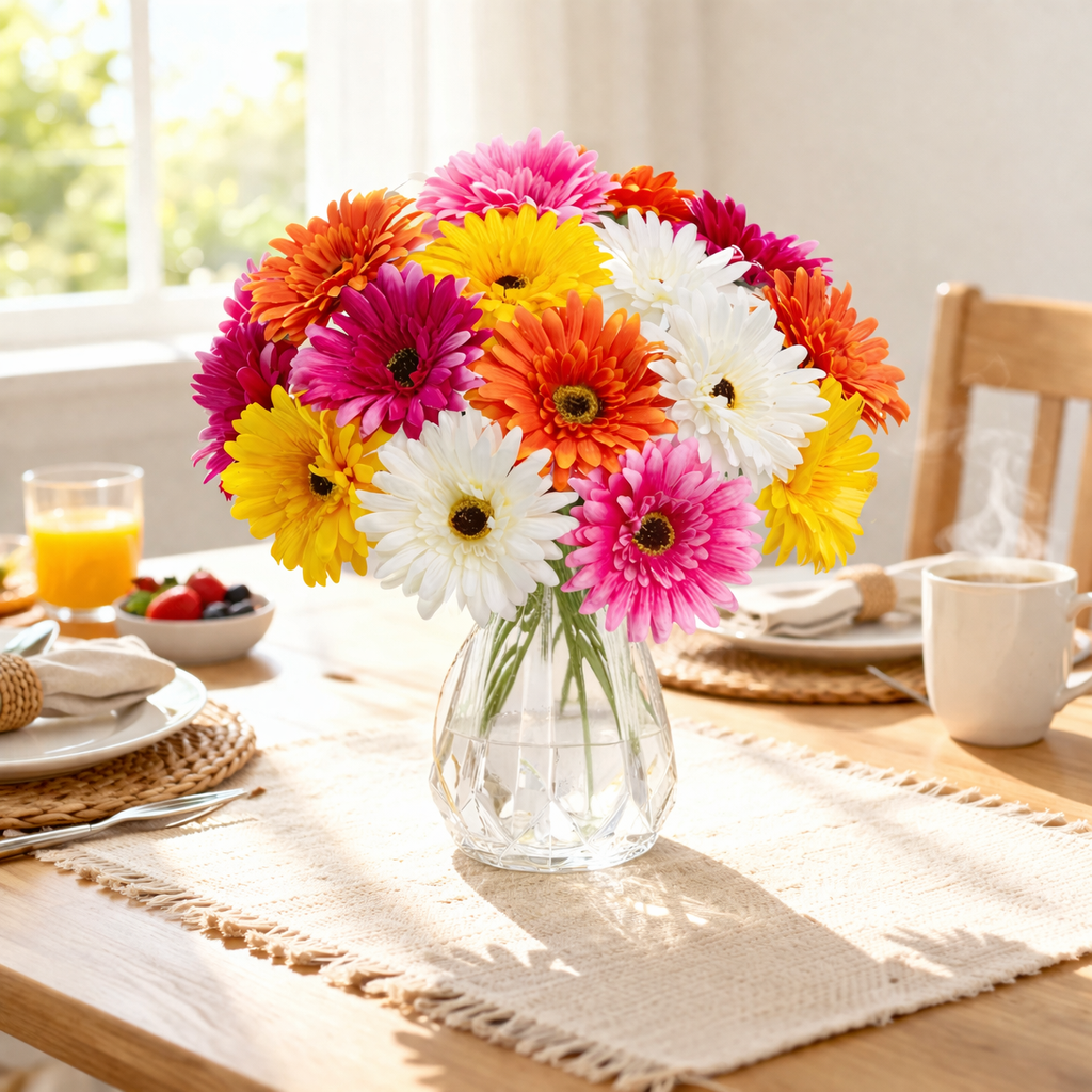 Full Bloom Artificial Daisy Bouquet For Home Décor