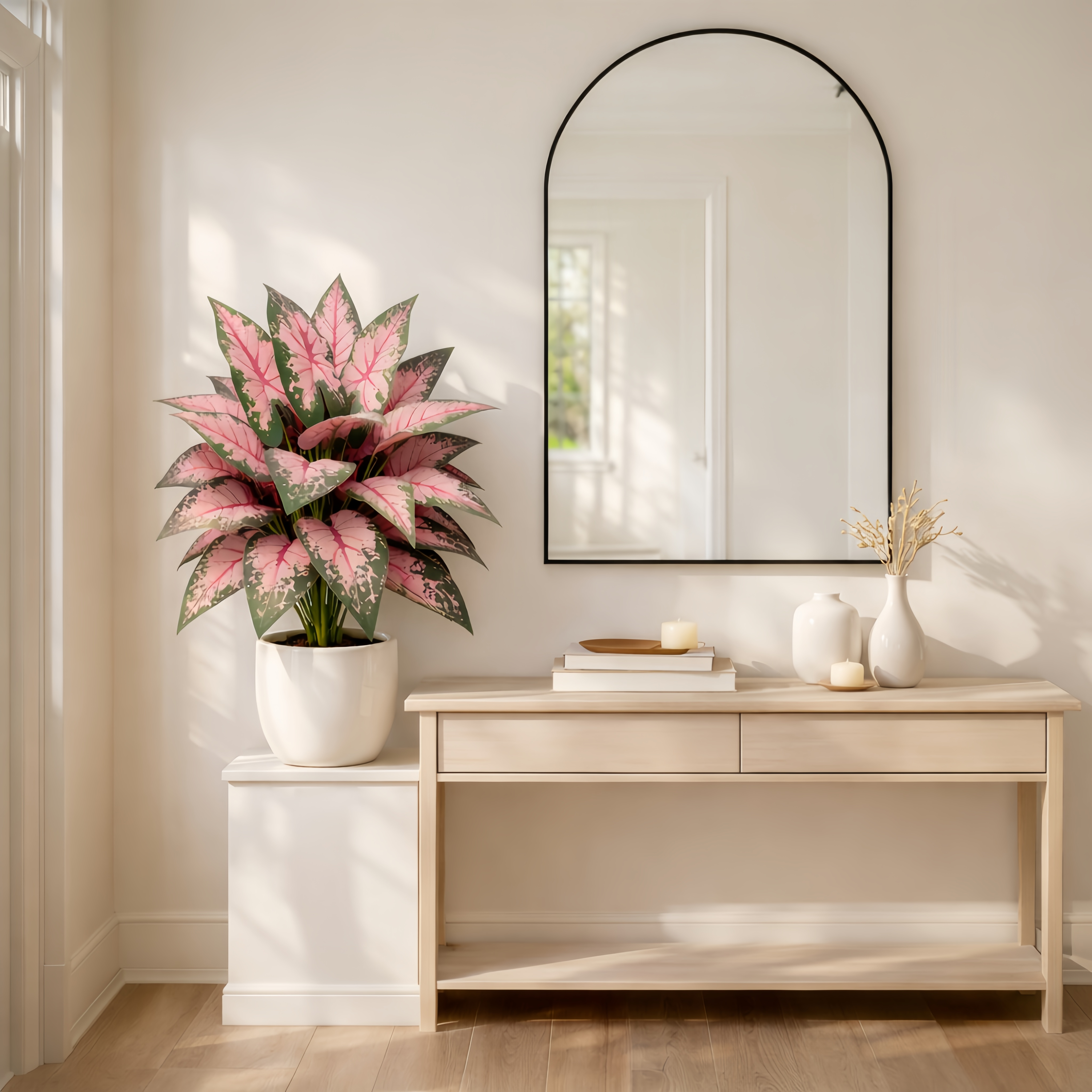 Artificial Pink Heartleaf Pothos Plant