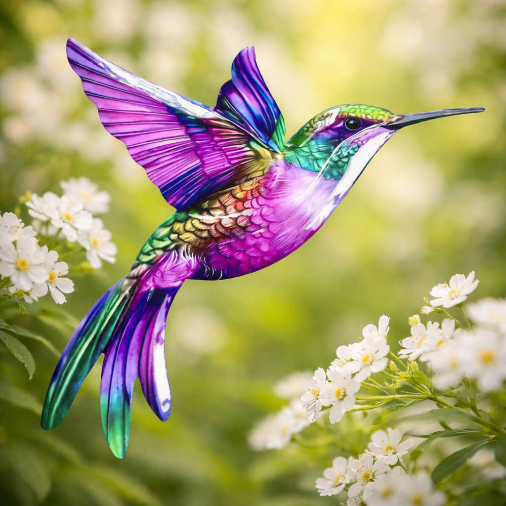 Metal Hummingbird Wall Art Decoration - Suitable For Patio Railings And Interior Decoration