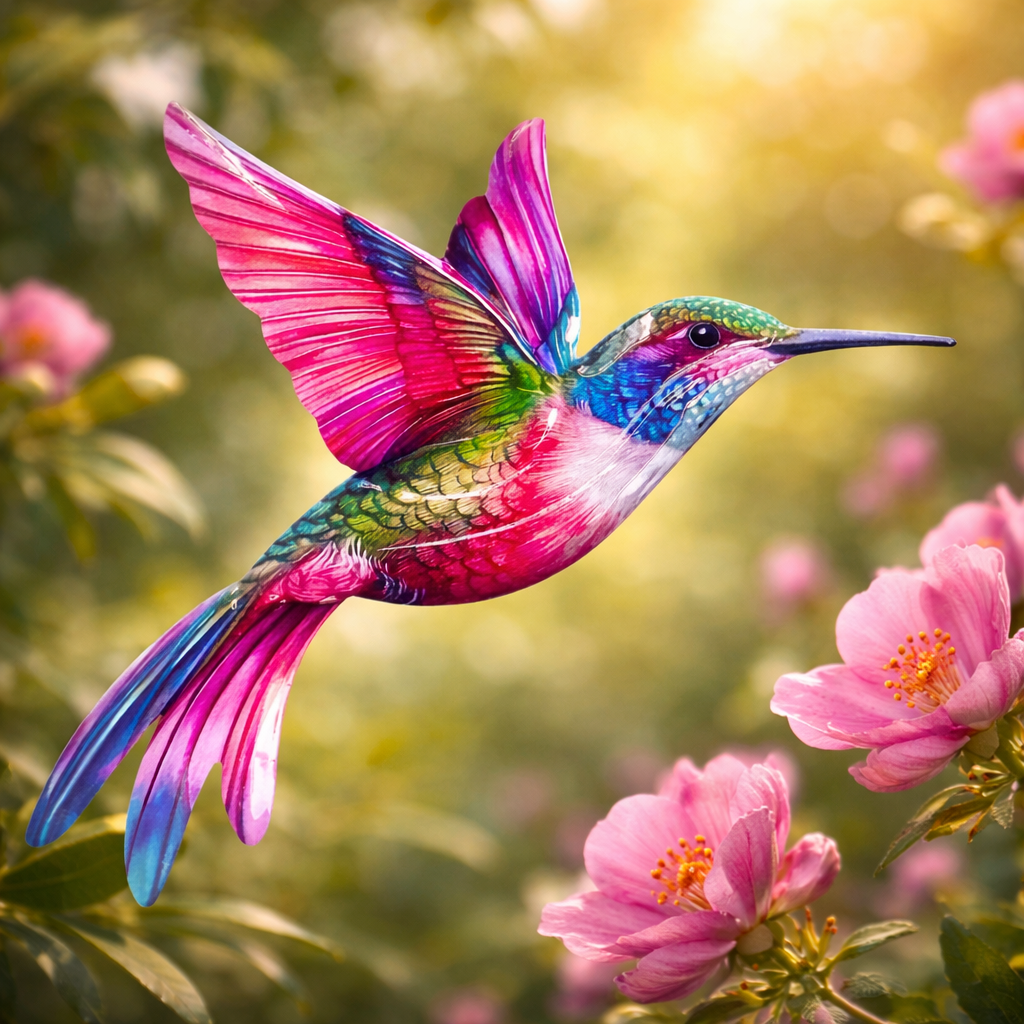 Metal Hummingbird Wall Art Decoration - Suitable For Patio Railings And Interior Decoration