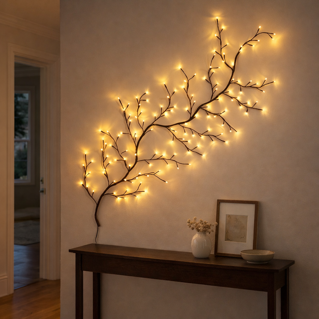 LED Atmospheric Rattan Decorative Lamp Shape Simulated Tree Branch Lamp