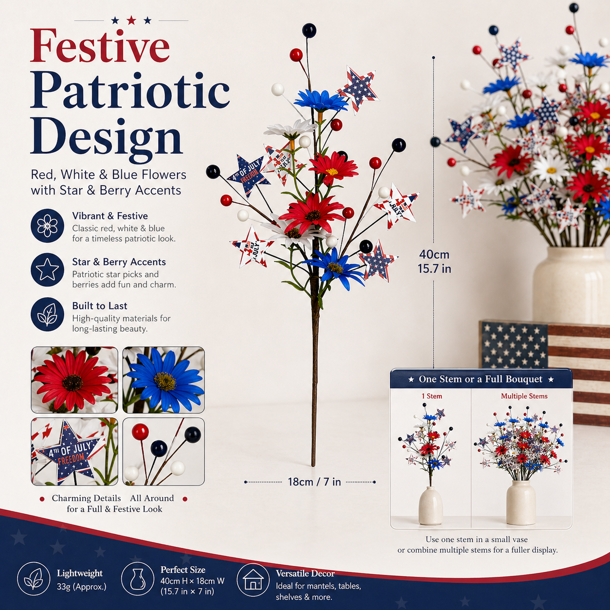 Independent Artificial Flower Cuttings For Home Decoration