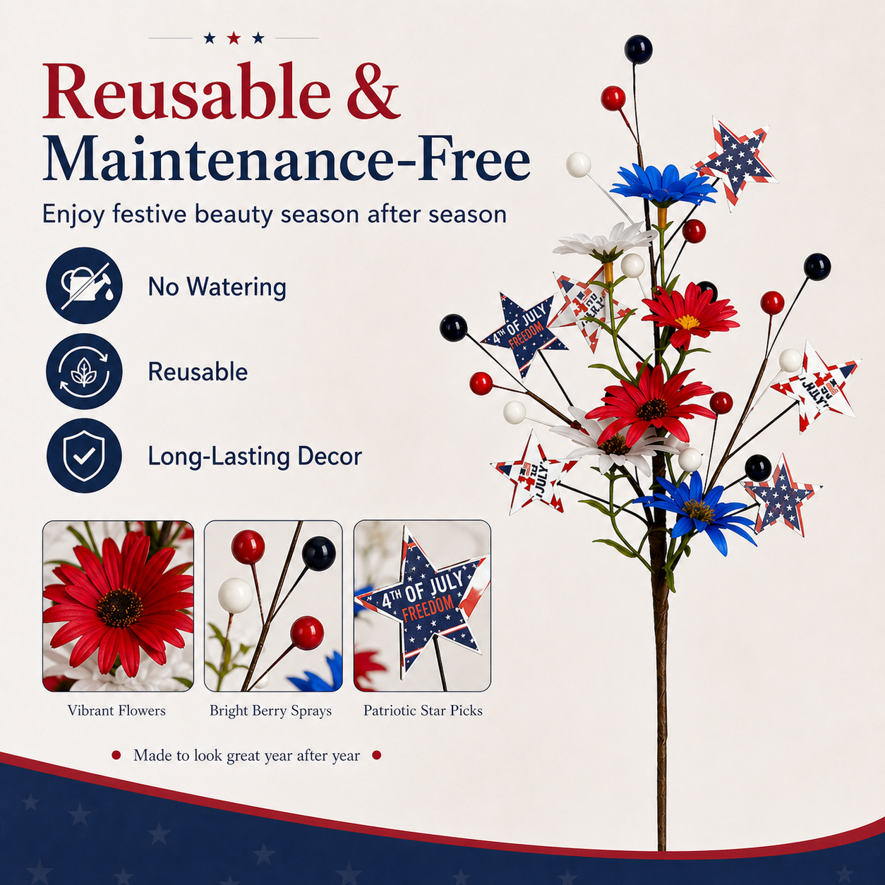 Independent Artificial Flower Cuttings For Home Decoration