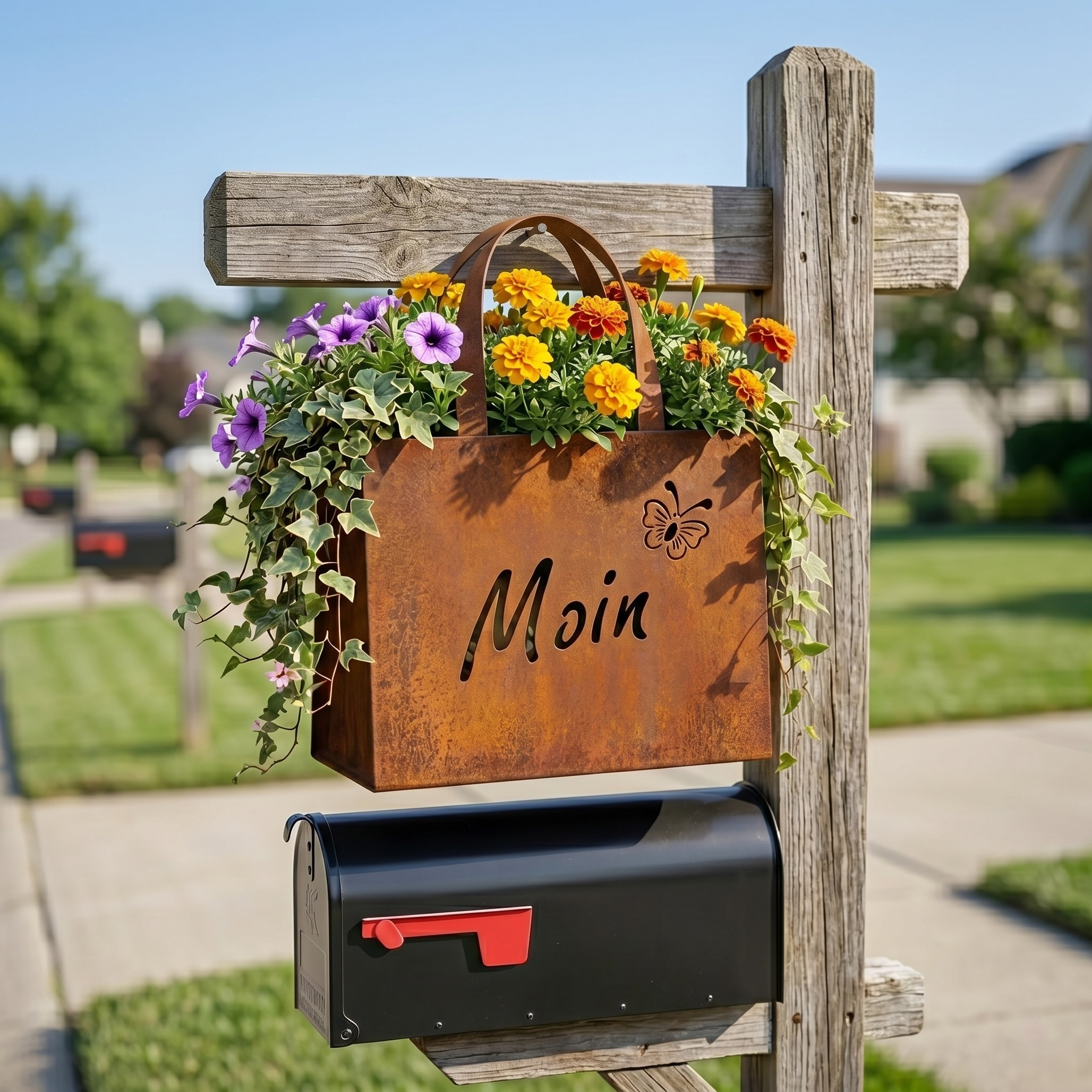 Lron Retro Handbag Wall-Mounted Flower Box