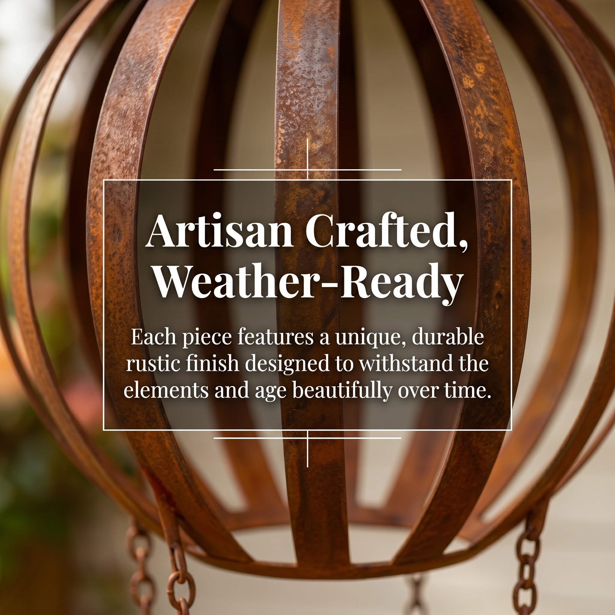 Vintage Rust-Colored Hot Air Balloon Hanging Flower