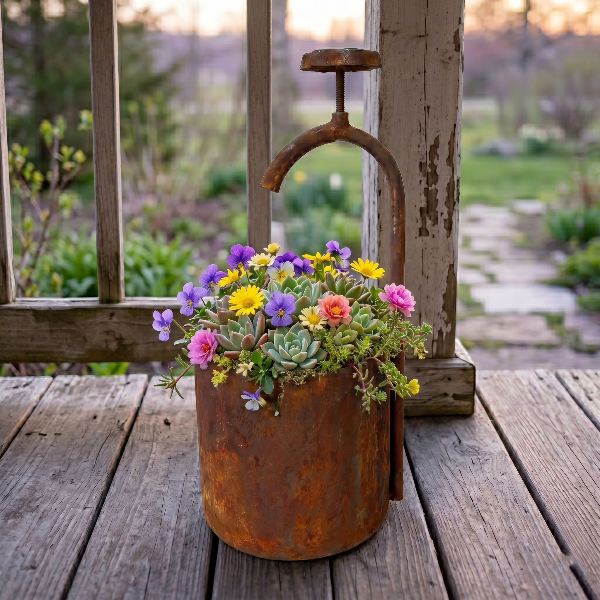 Wrought Iron Flower Pots For Courtyards And Outdoor Gardens