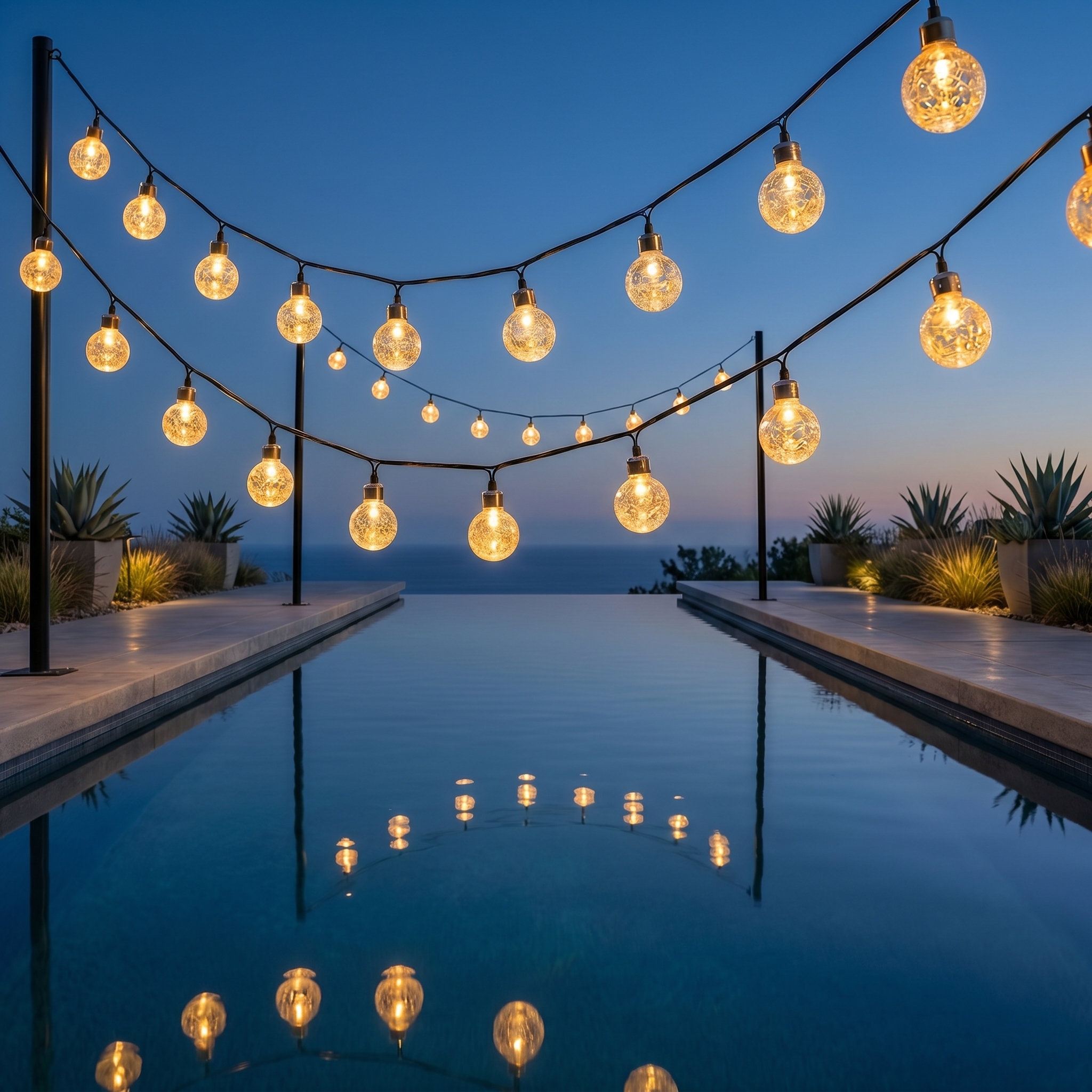Outdoor Crystal Ball String Lights