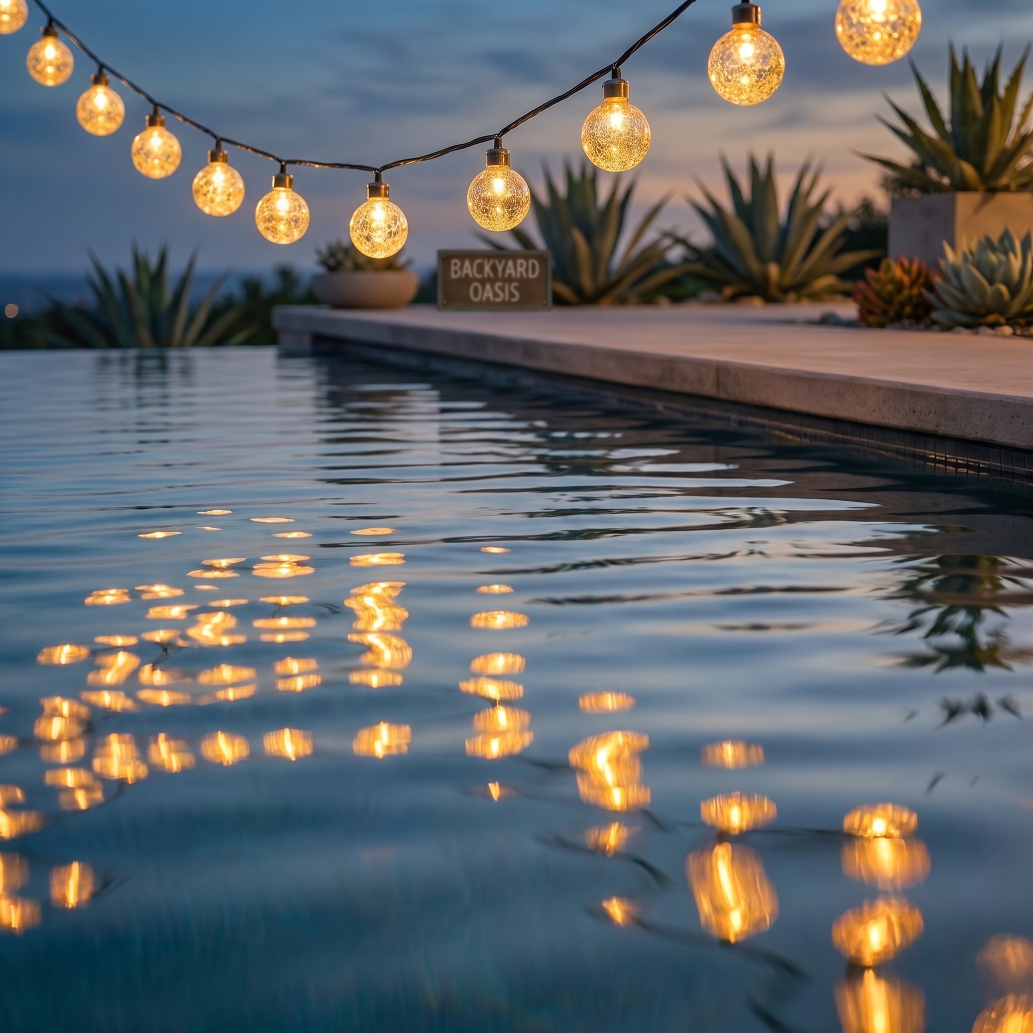Outdoor Crystal Ball String Lights