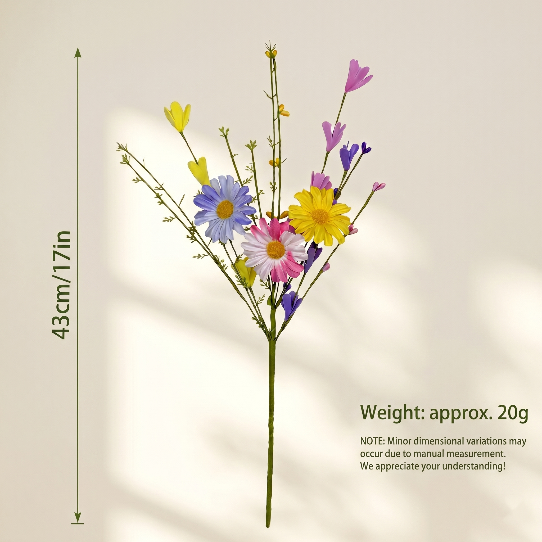 5pc-Artificial Daisy Cut Bouquet