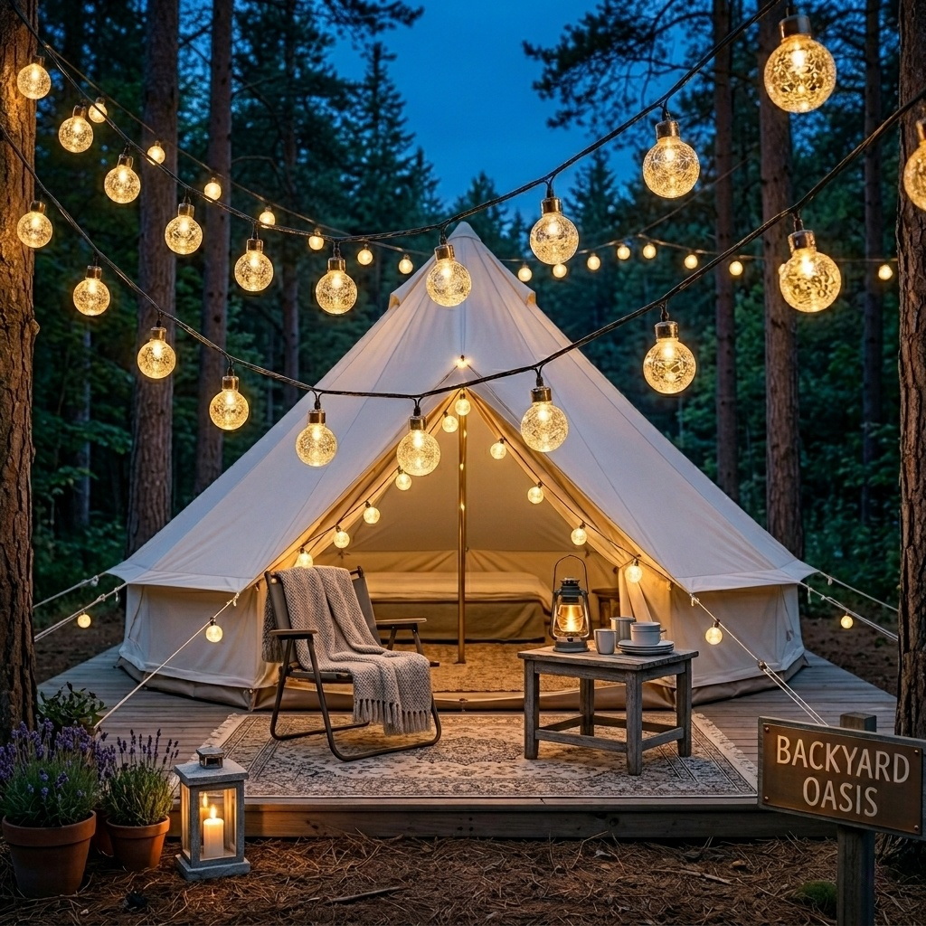 Outdoor Crystal Ball String Lights