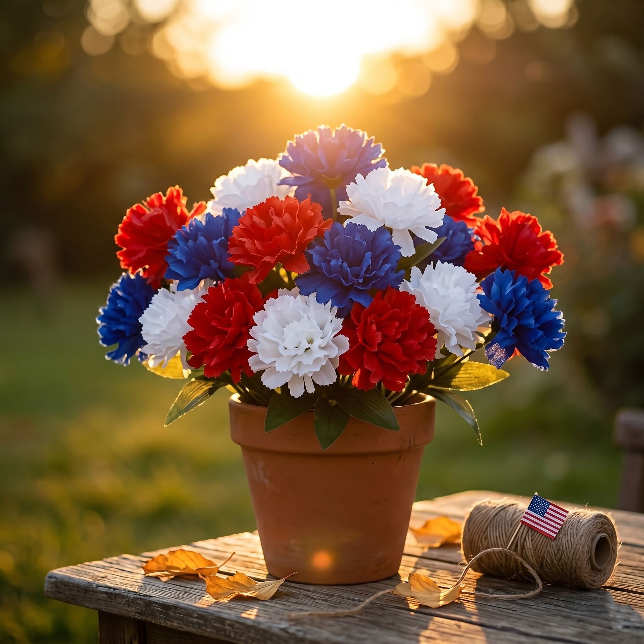 3Pcs-Independence Day Imitation Patriotic Memorial Imitation Flower Arrangement