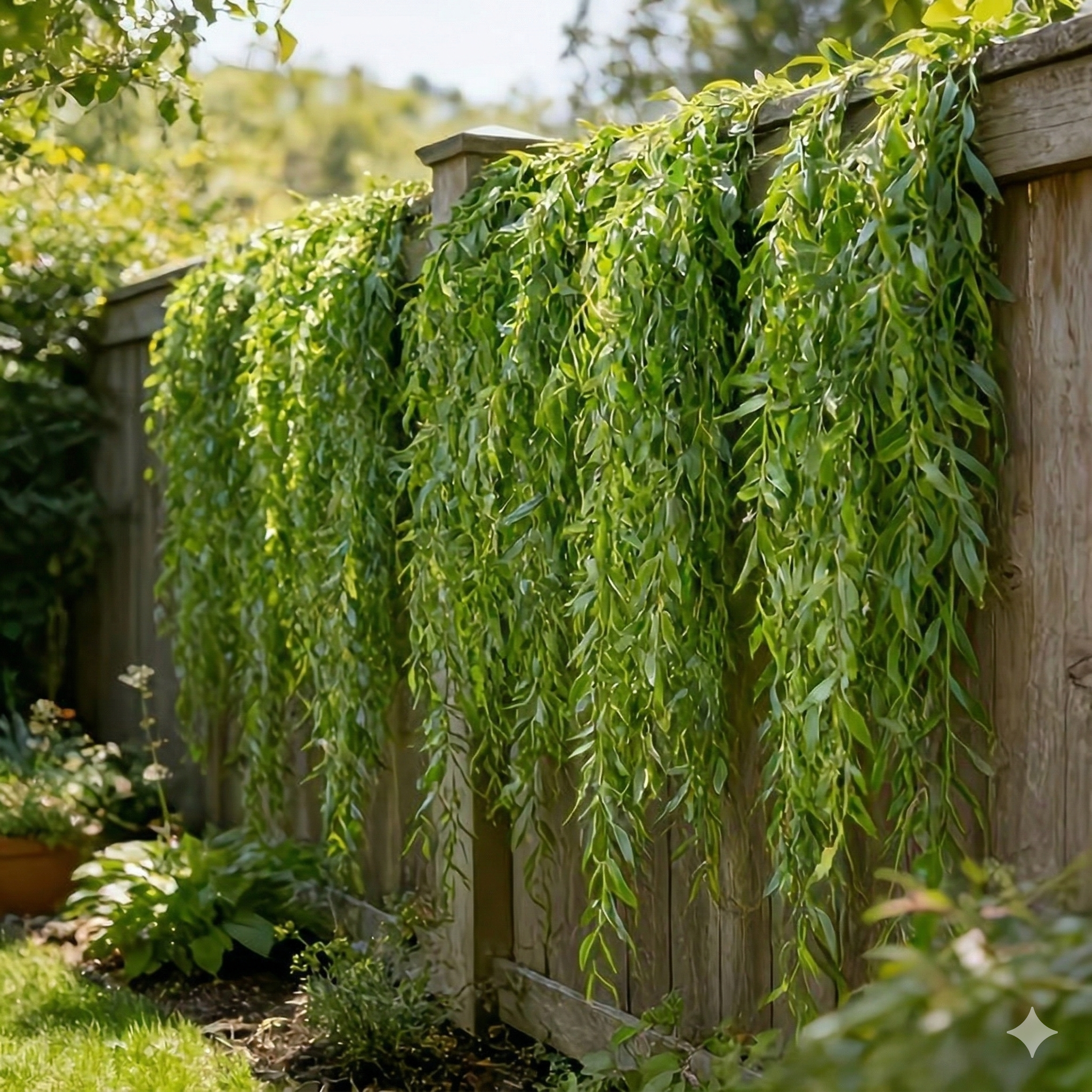 Artificial Willow Leaf Hanging Vines, Evergreen Plants, Outdoor Wedding Decorations, Require No Maintenance.